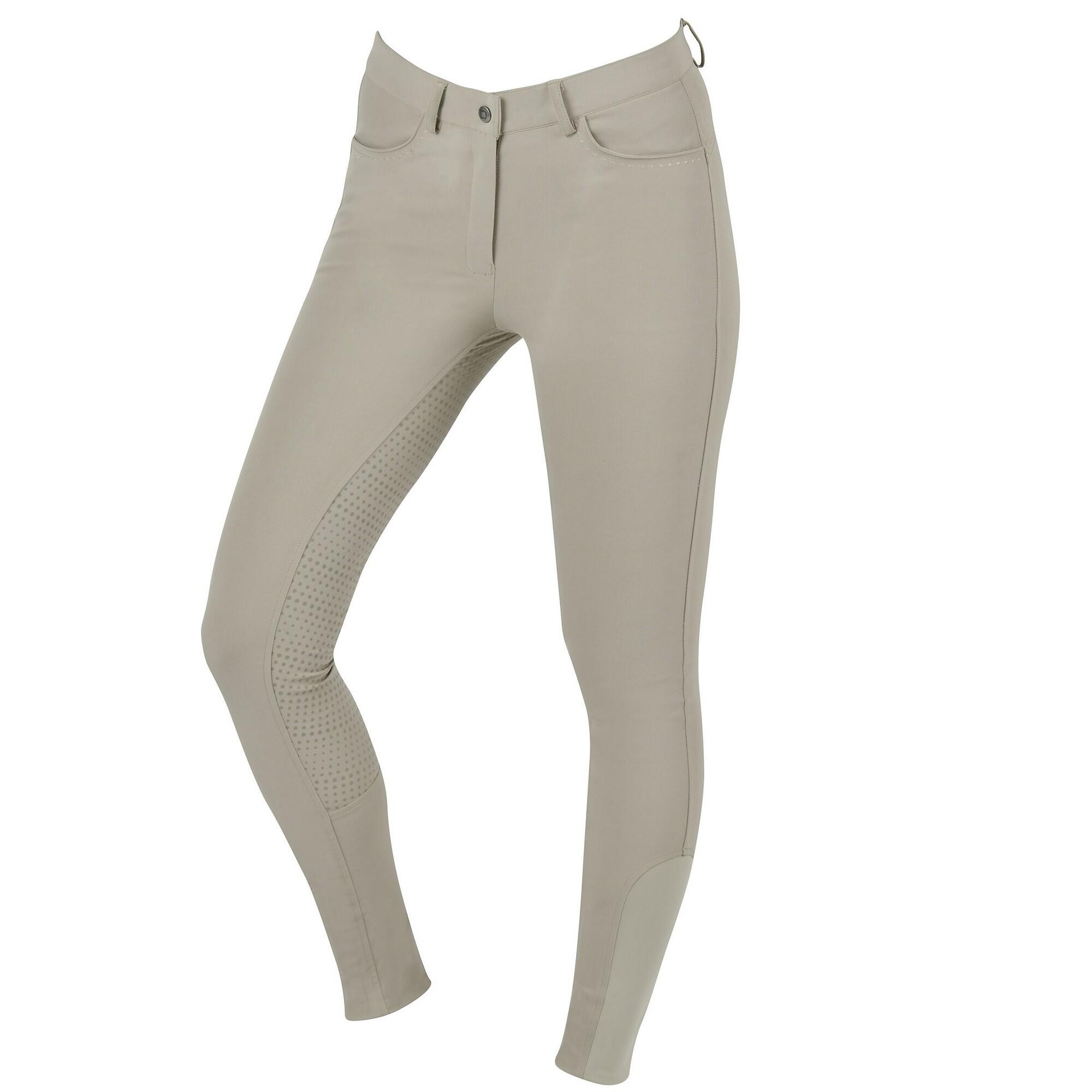 Womens/Ladies Shelby Full Seat Breeches (Beige) 1/4