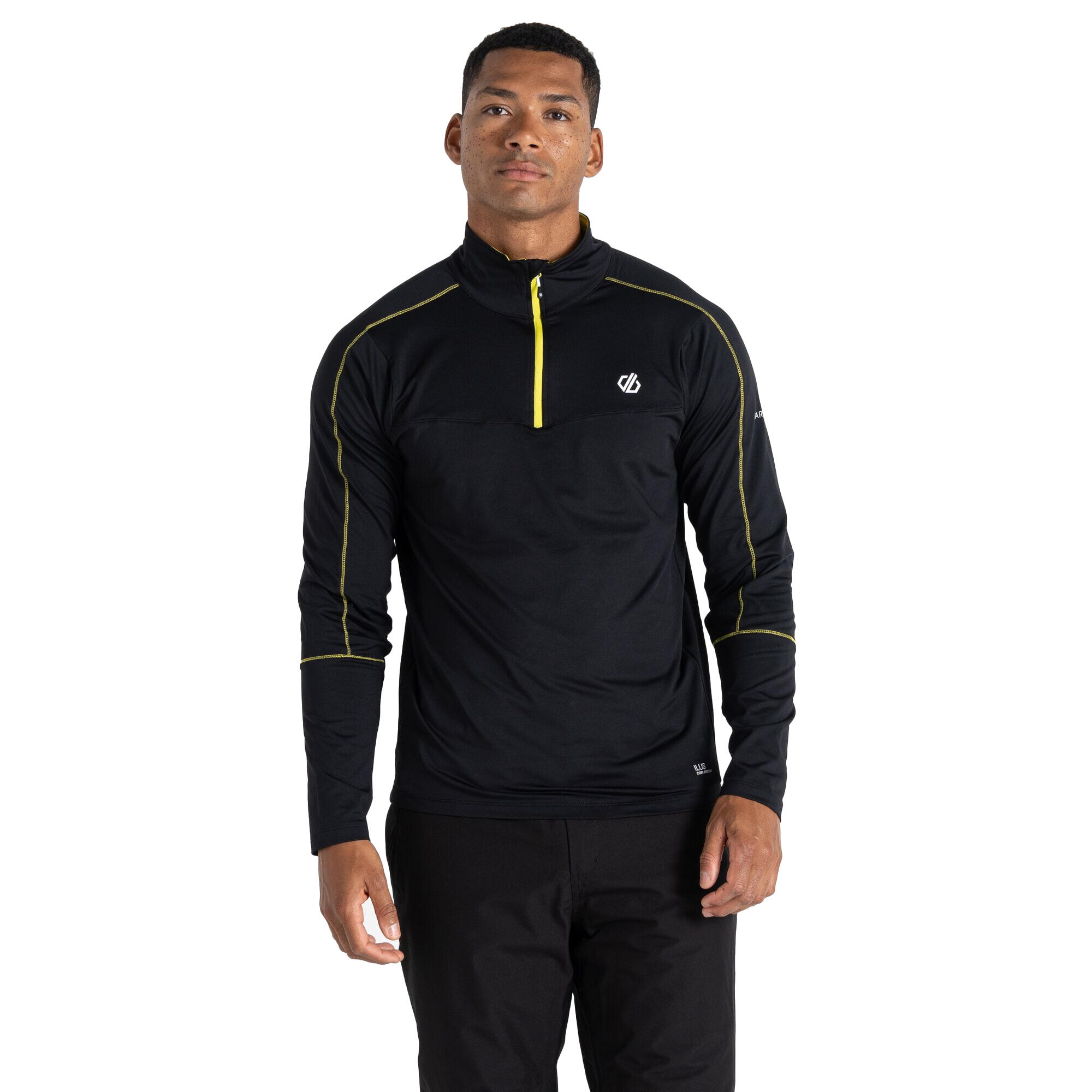 Mens Dignify II Core Stretch Midlayer (Black/Neon Spring) 4/5