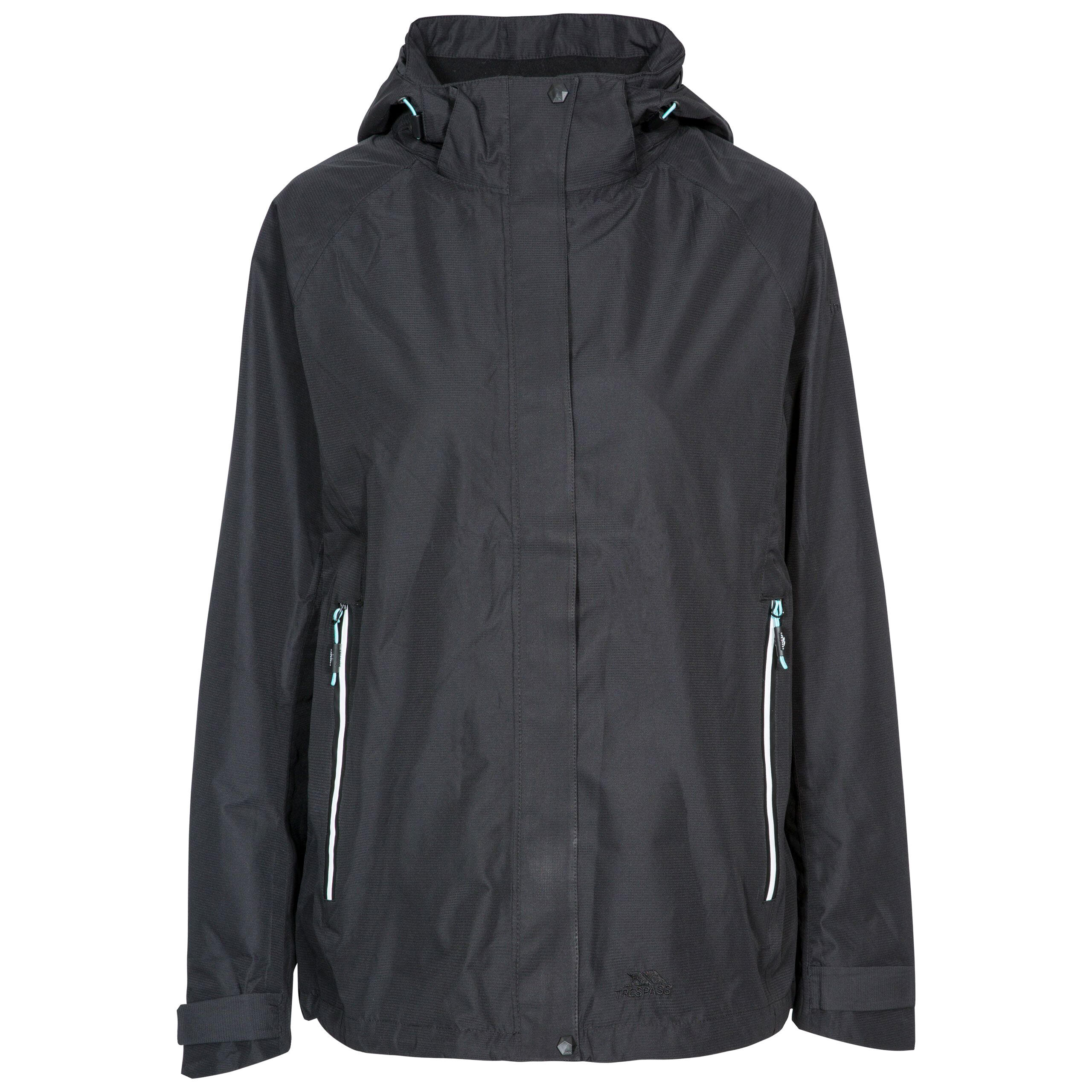 TRESPASS Womens/Ladies Review Waterproof Jacket (Black)