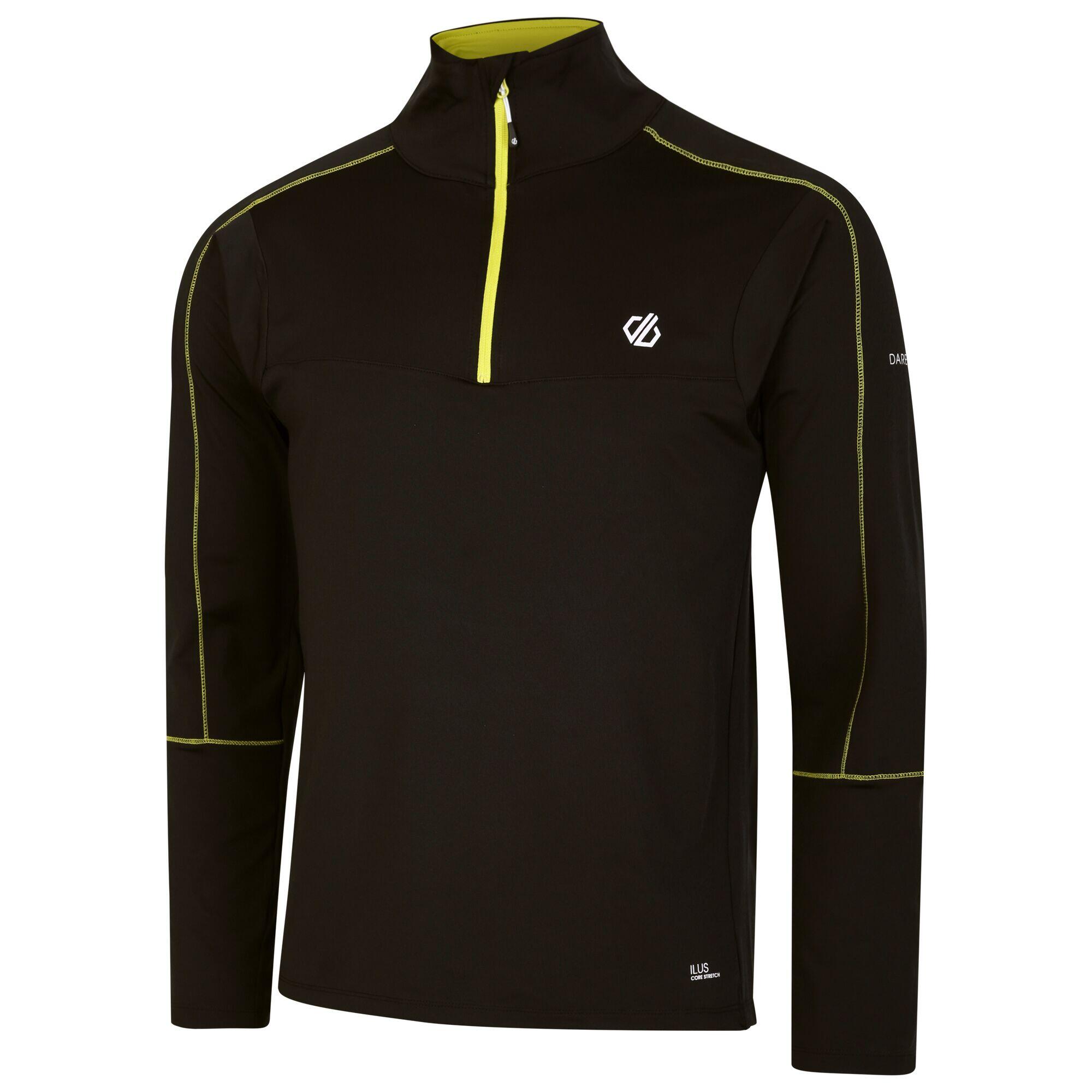 Mens Dignify II Core Stretch Midlayer (Black/Neon Spring) 3/5