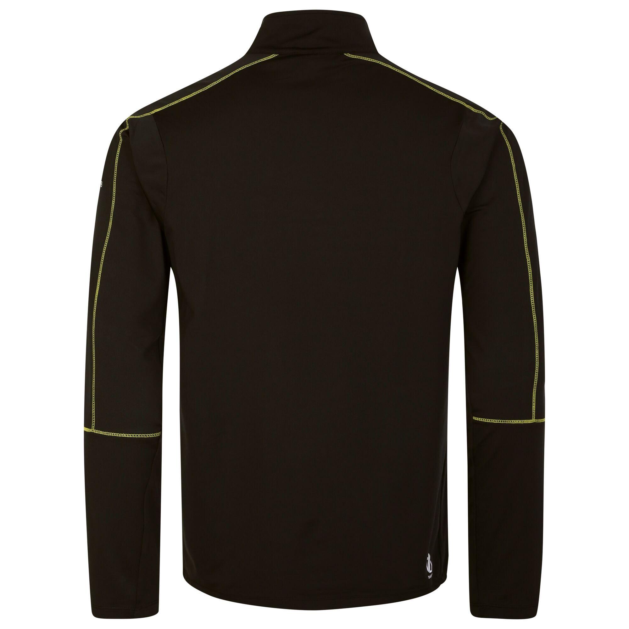 Mens Dignify II Core Stretch Midlayer (Black/Neon Spring) 2/5