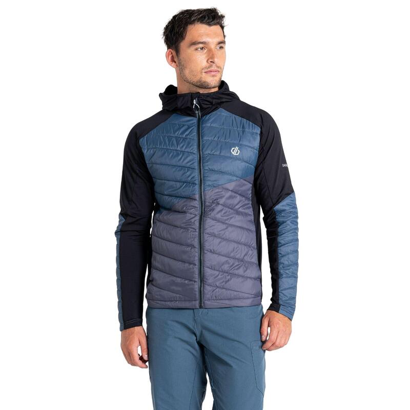 Chaqueta Acolchada Gendarme para Hombre Gris Orión, Negro