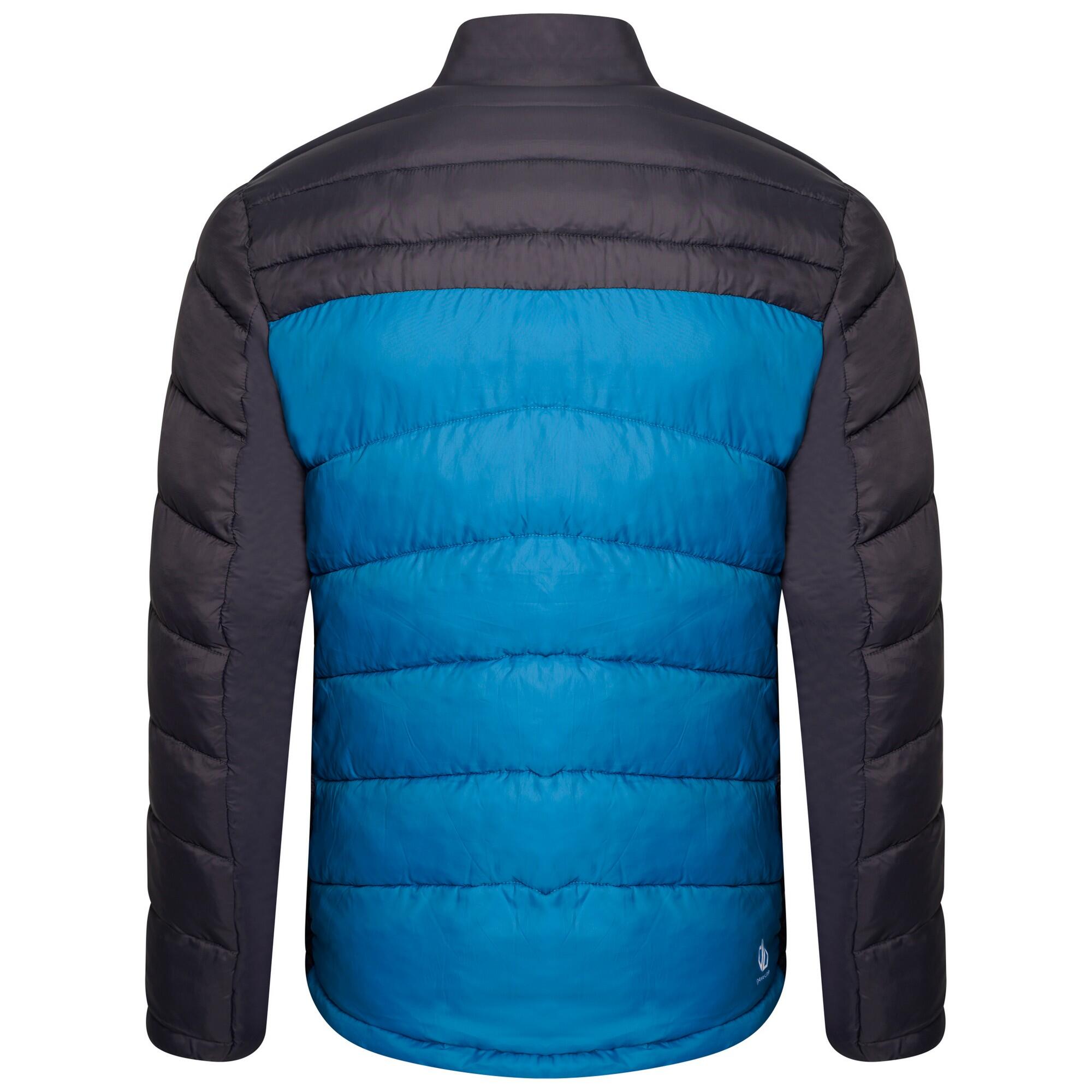 Mens Precipice Insulated Padded Jacket (Ebony Grey/Petrol Blue) 2/4