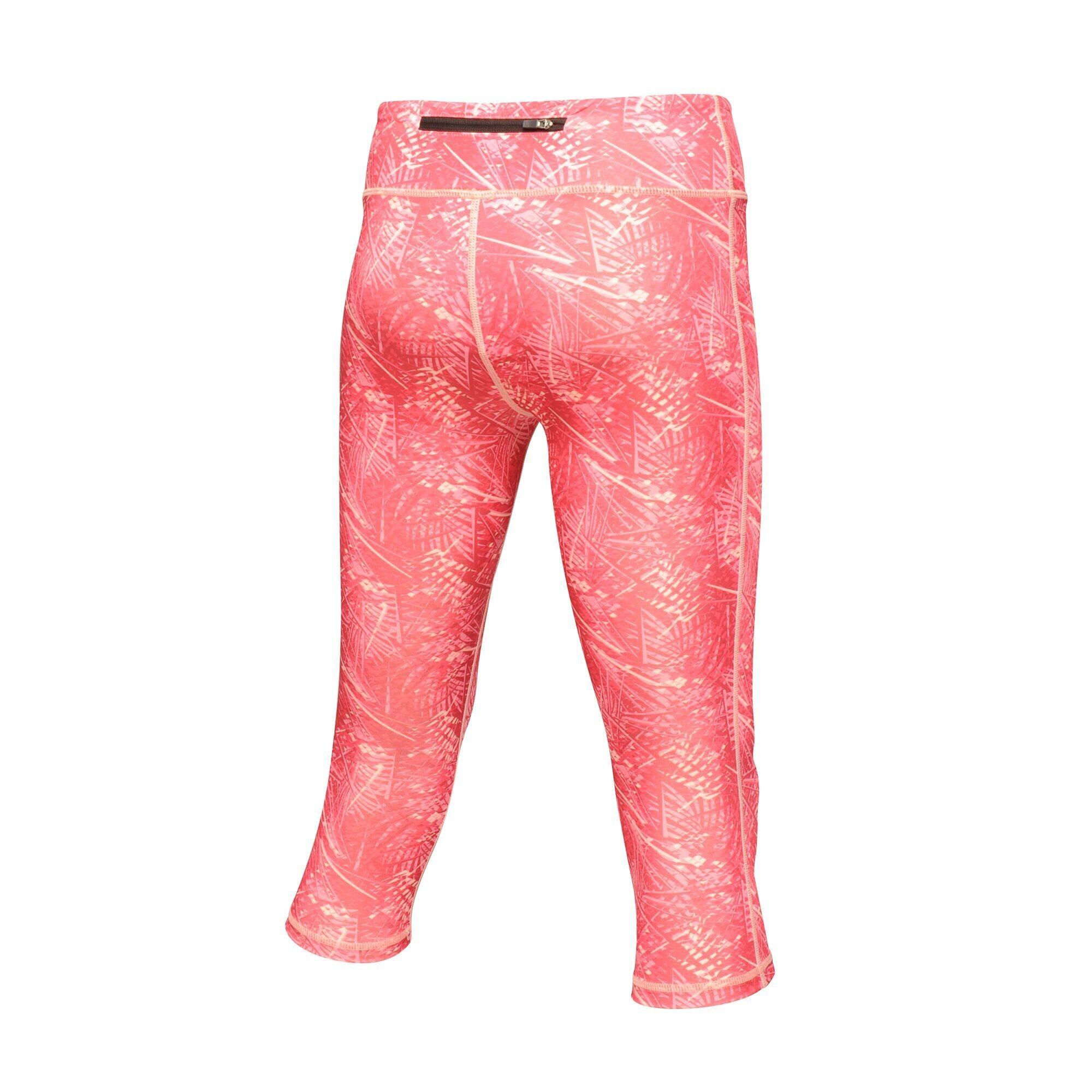 Womens/Ladies Pincha 3/4 Leggings (Hot Pink Print) 2/5