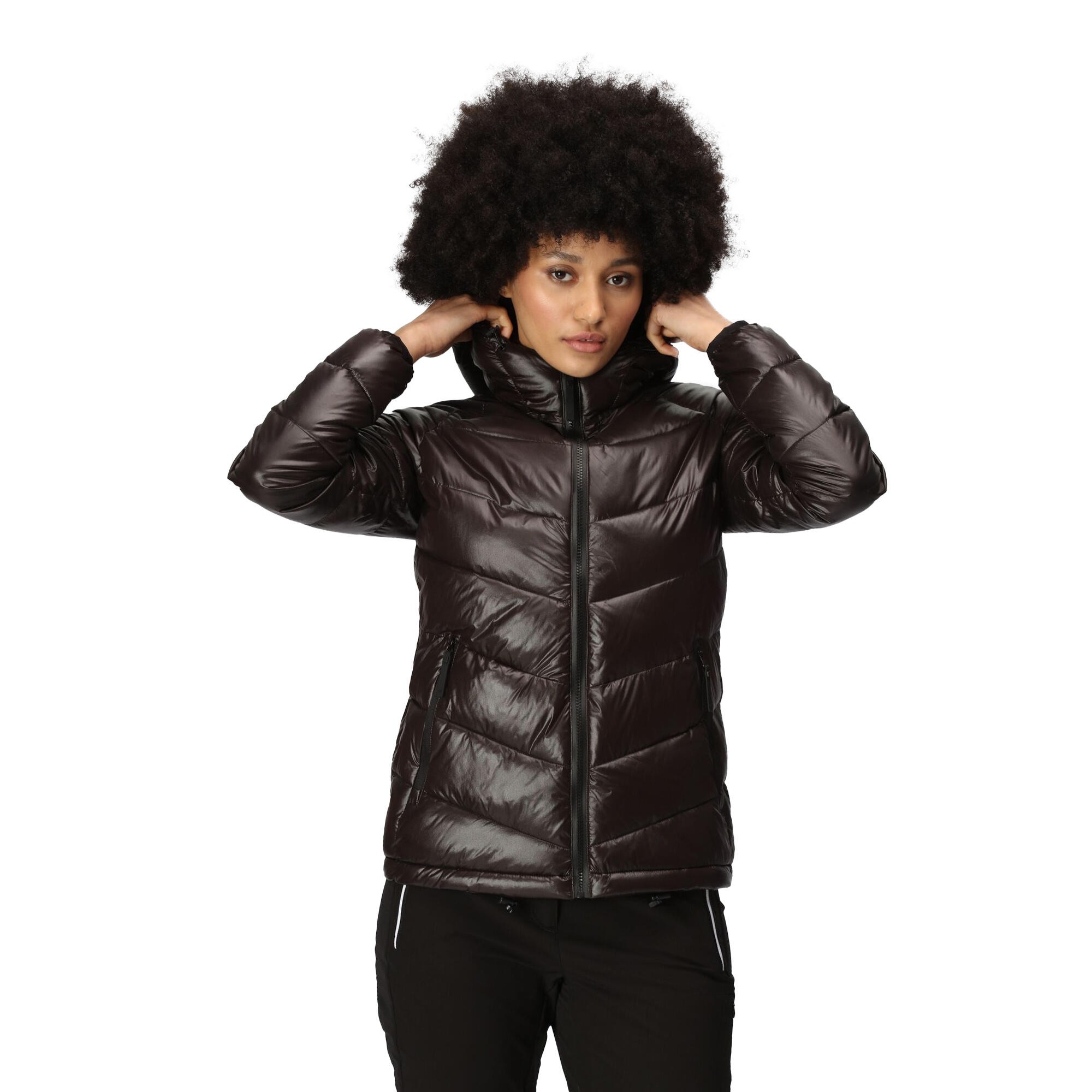 Womens/Ladies Toploft III Baffled Padded Jacket (Black) 4/5
