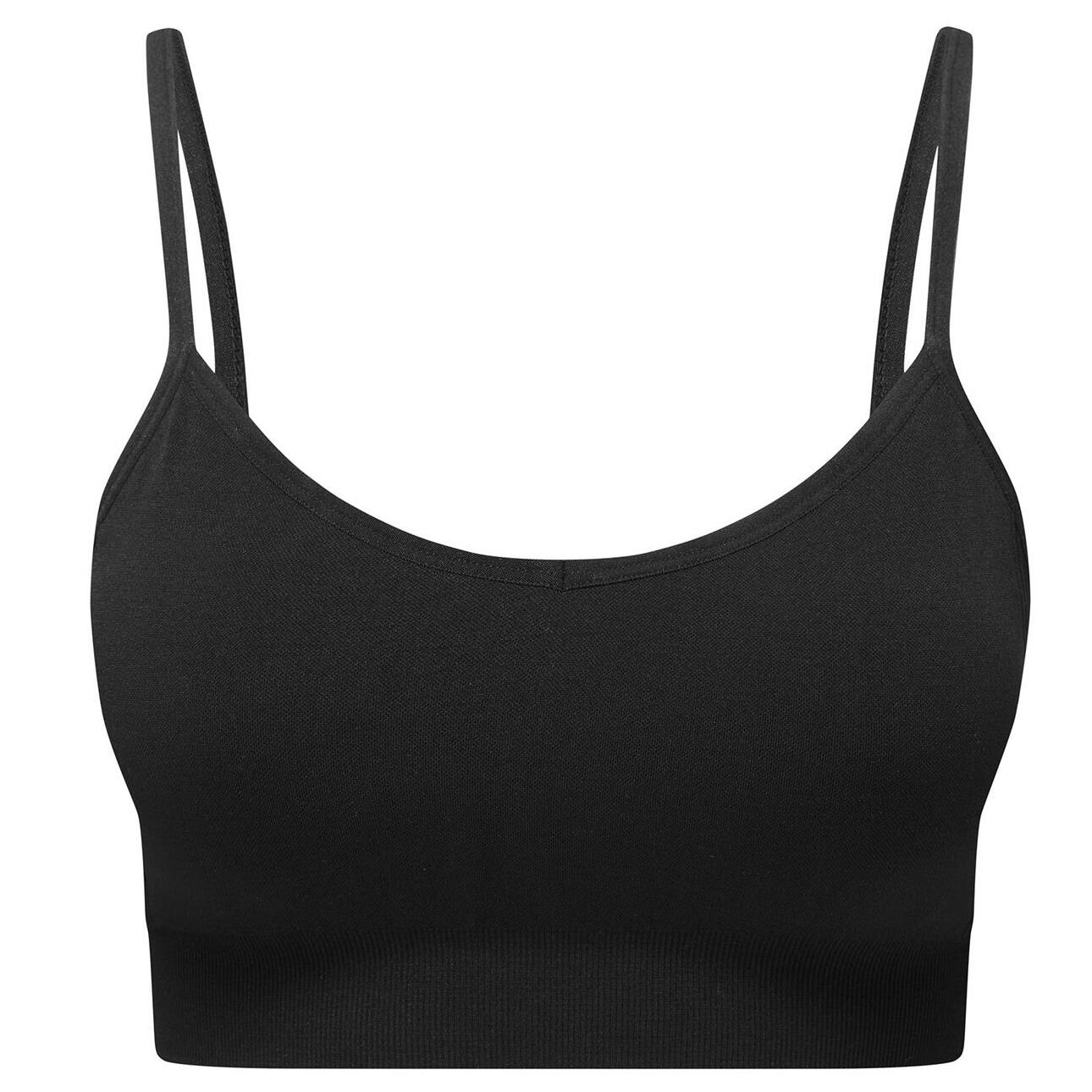TRIDRI Womens/Ladies Recycled Seamless 3D Sports Bra (Black)