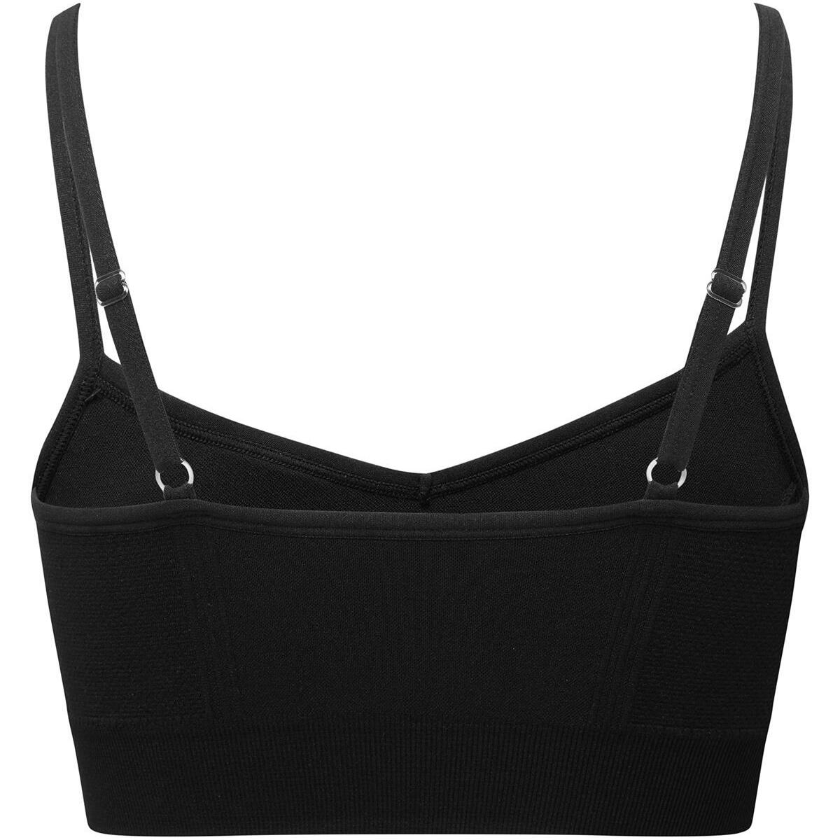 Womens/Ladies Seamless 3D Sports Bra (Black) 2/3
