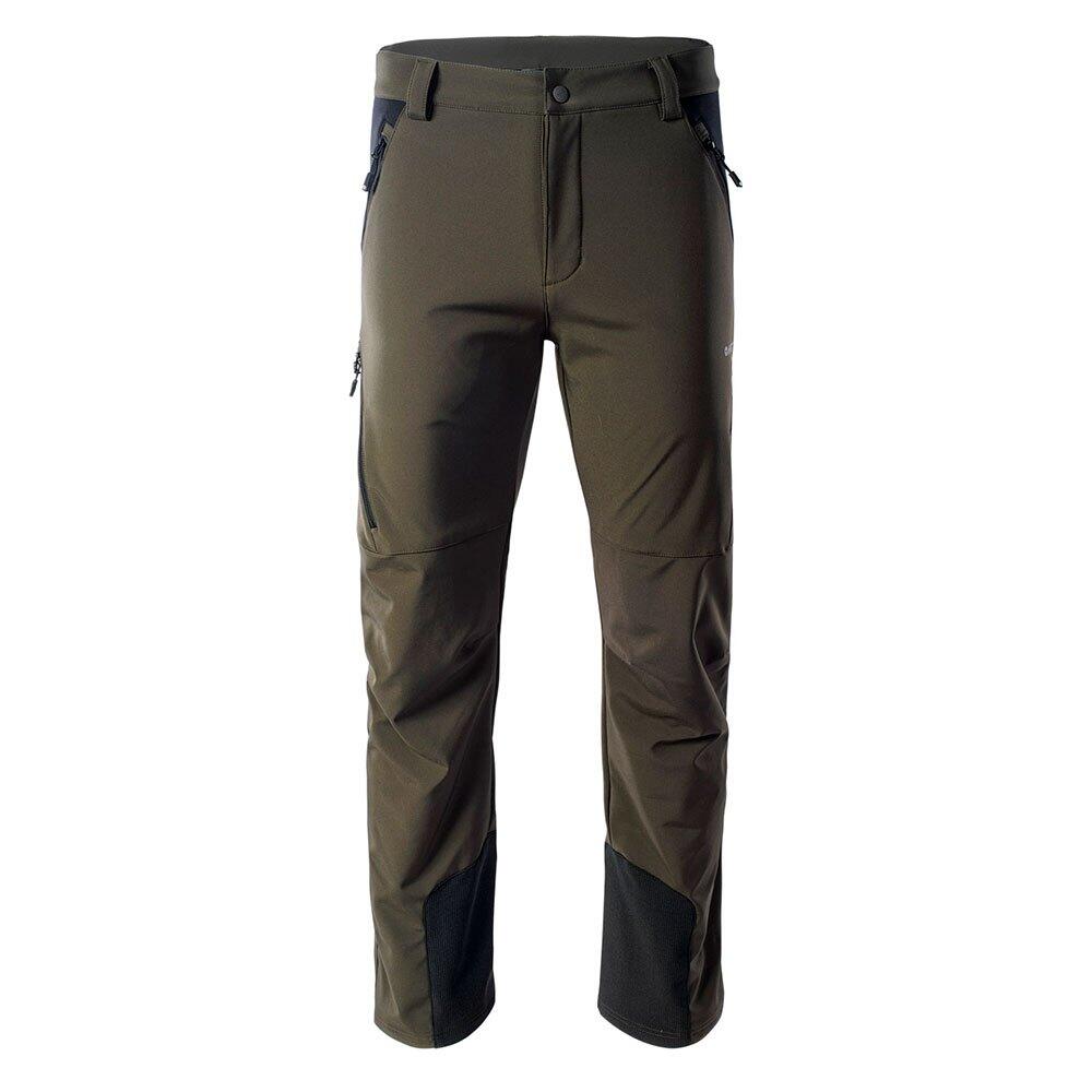 Mens Astoni Softshell Hiking Trousers (Olive Green/Black) 1/3