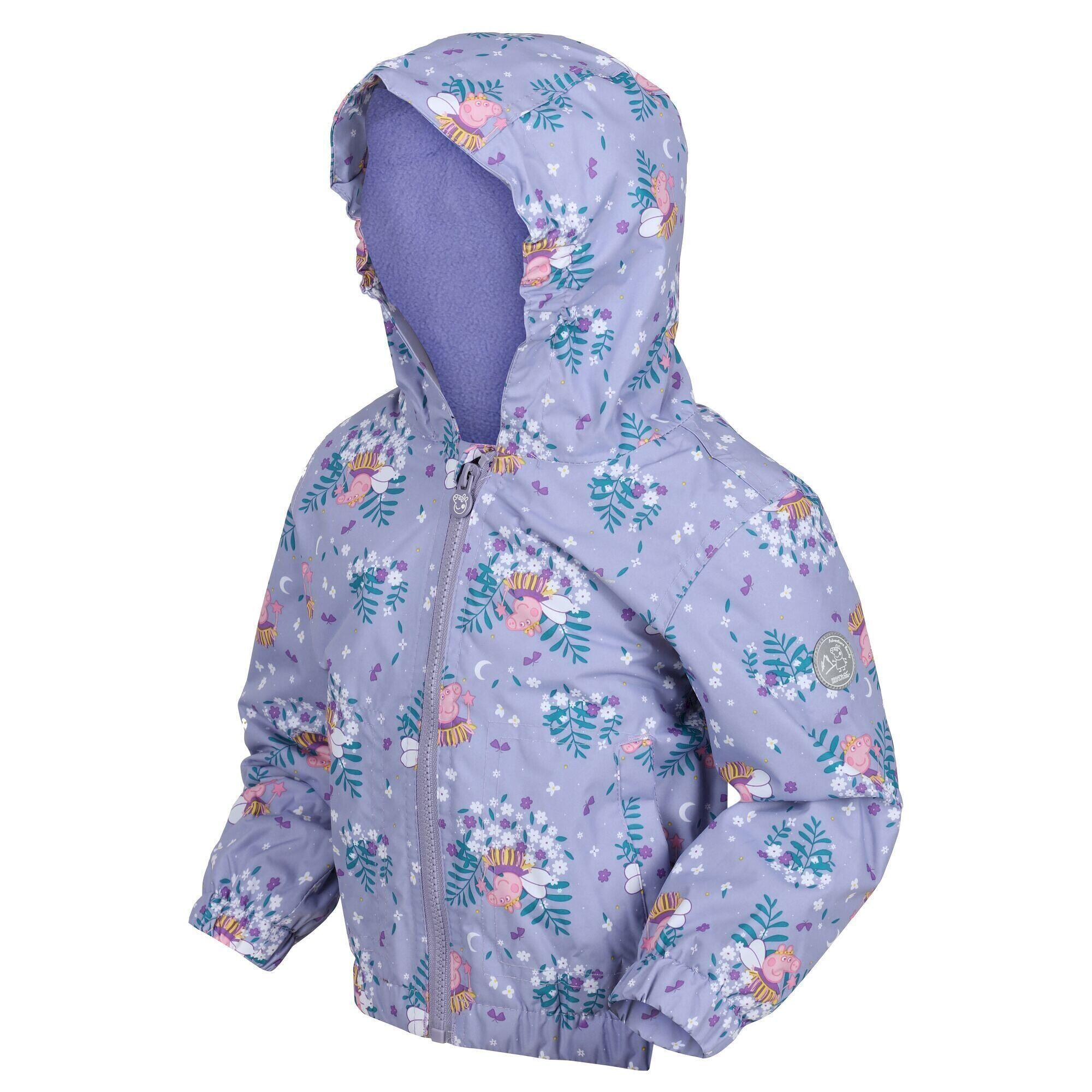 Children's MUDDY PUDDLE FLORAL quilted jacket (Lilac)