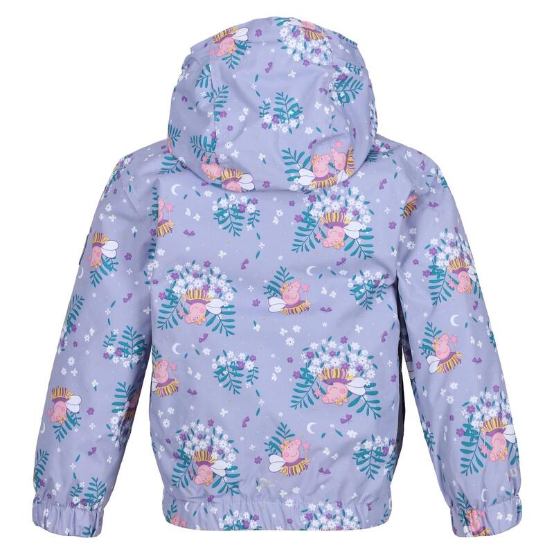 Giacca Imbottita Peppa Pig Bambini Regatta Muddy Puddle Floral Fiore Di Lilla