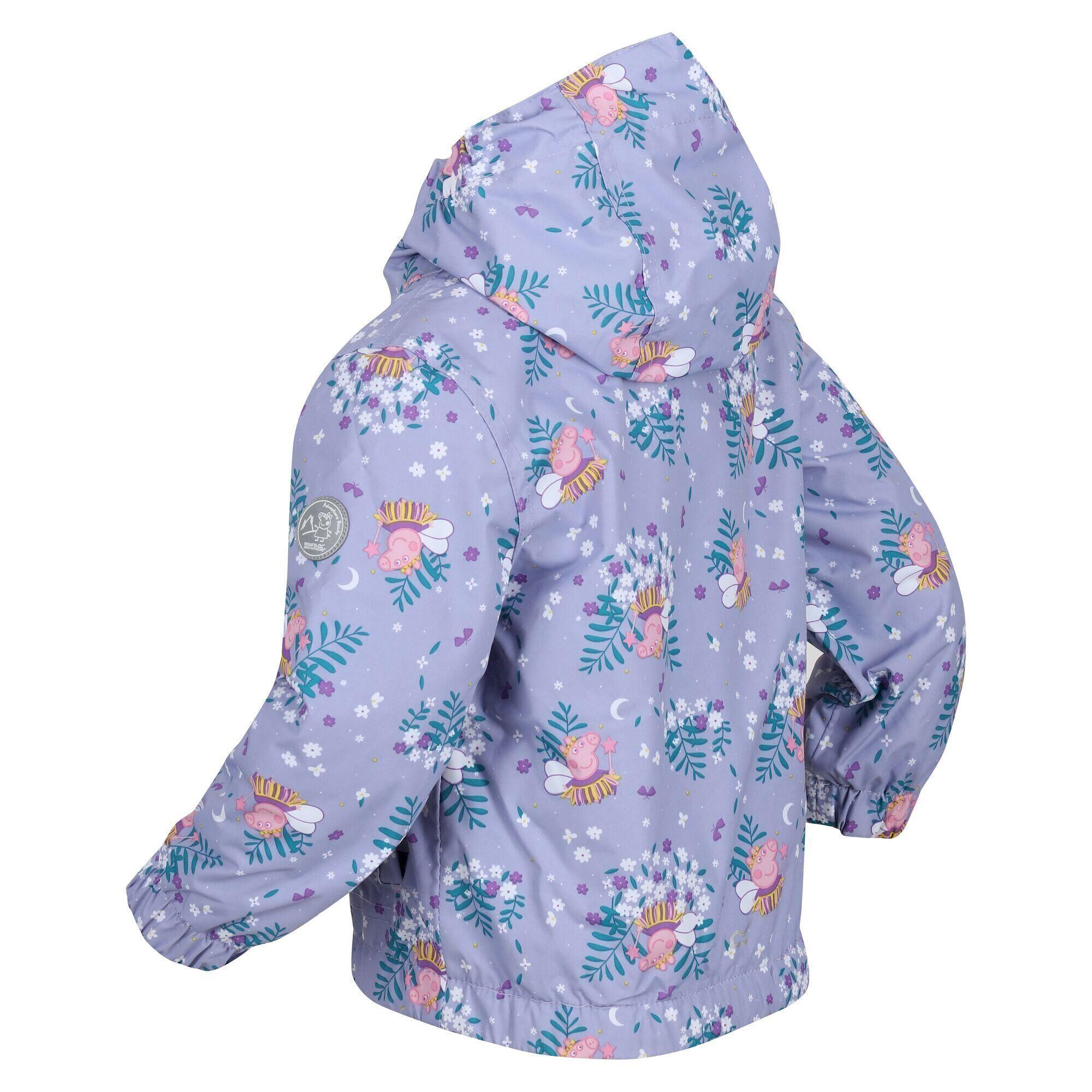 Childrens/Kids Muddy Puddle Floral Peppa Pig Padded Jacket (Lilac Bloom) 3/5
