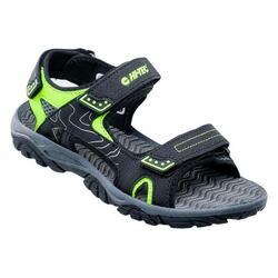 Kinder/Kinder Menar Sandalen (Zwart/Donkergrijs/Lime)