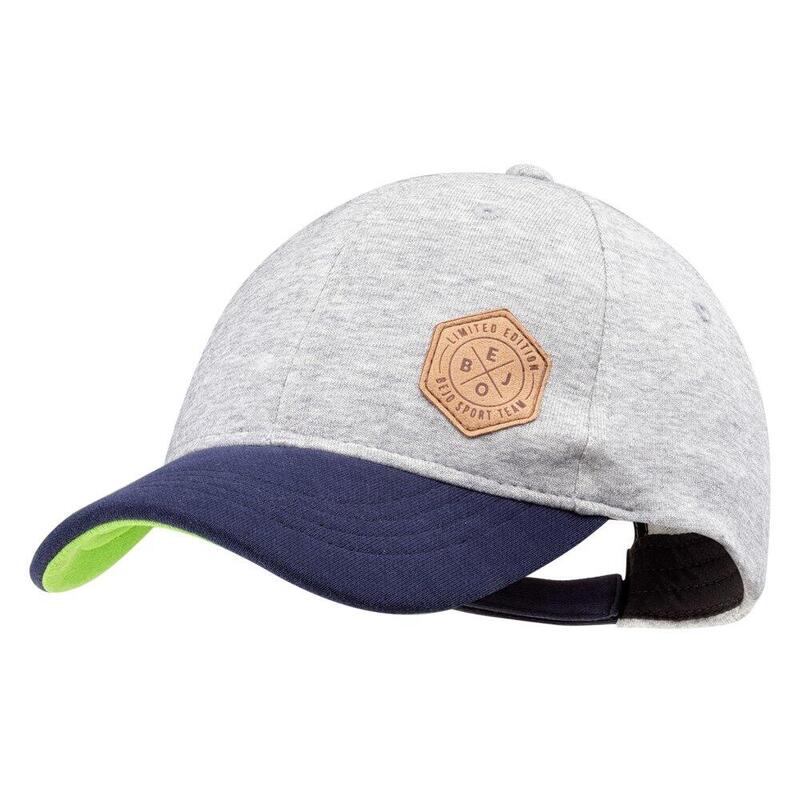 Jongens Jaxin Patch Cap (Grijs gemêleerd/Estate blauw)