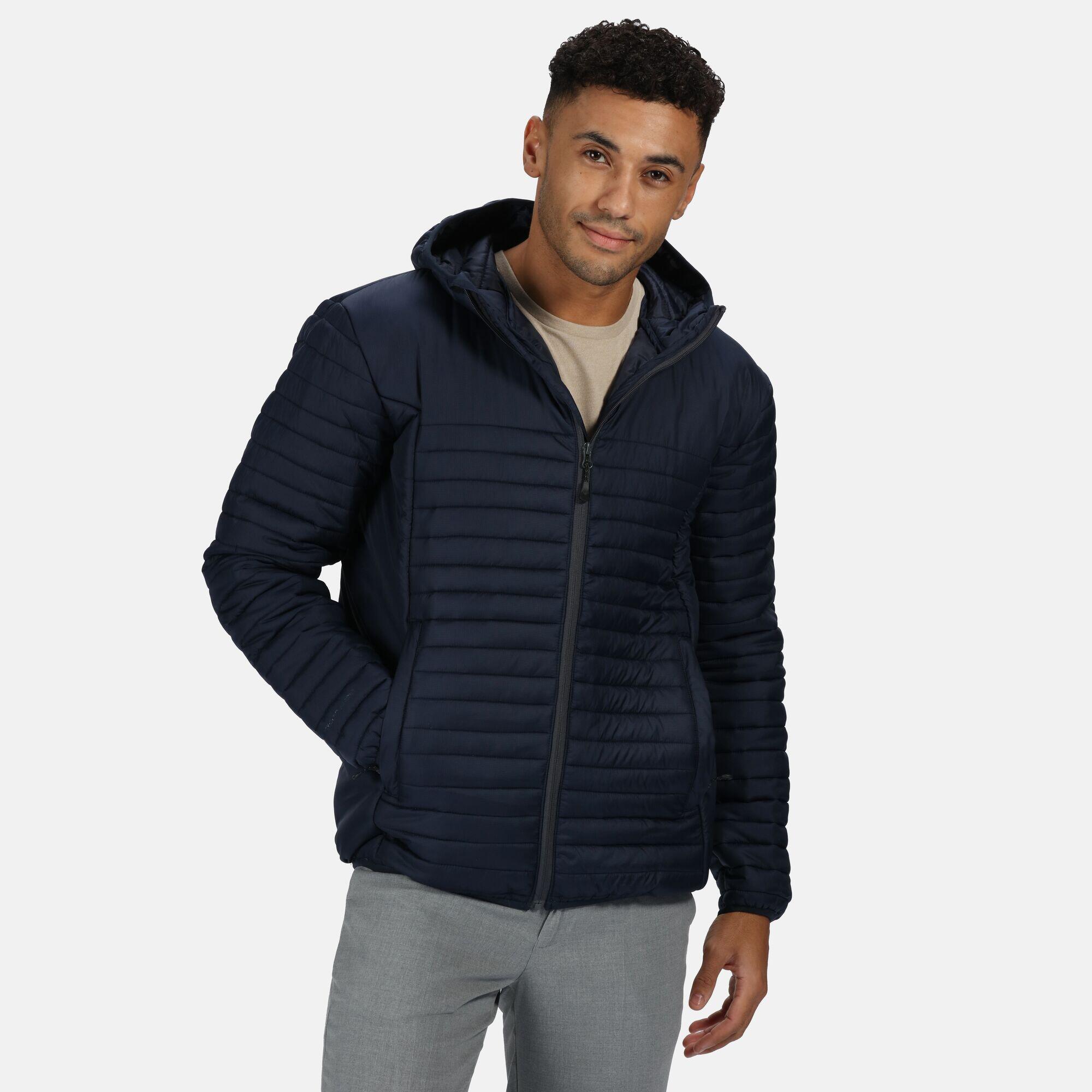 Mens Honestly Made Recycled Thermal Padded Jacket (Navy) 3/5