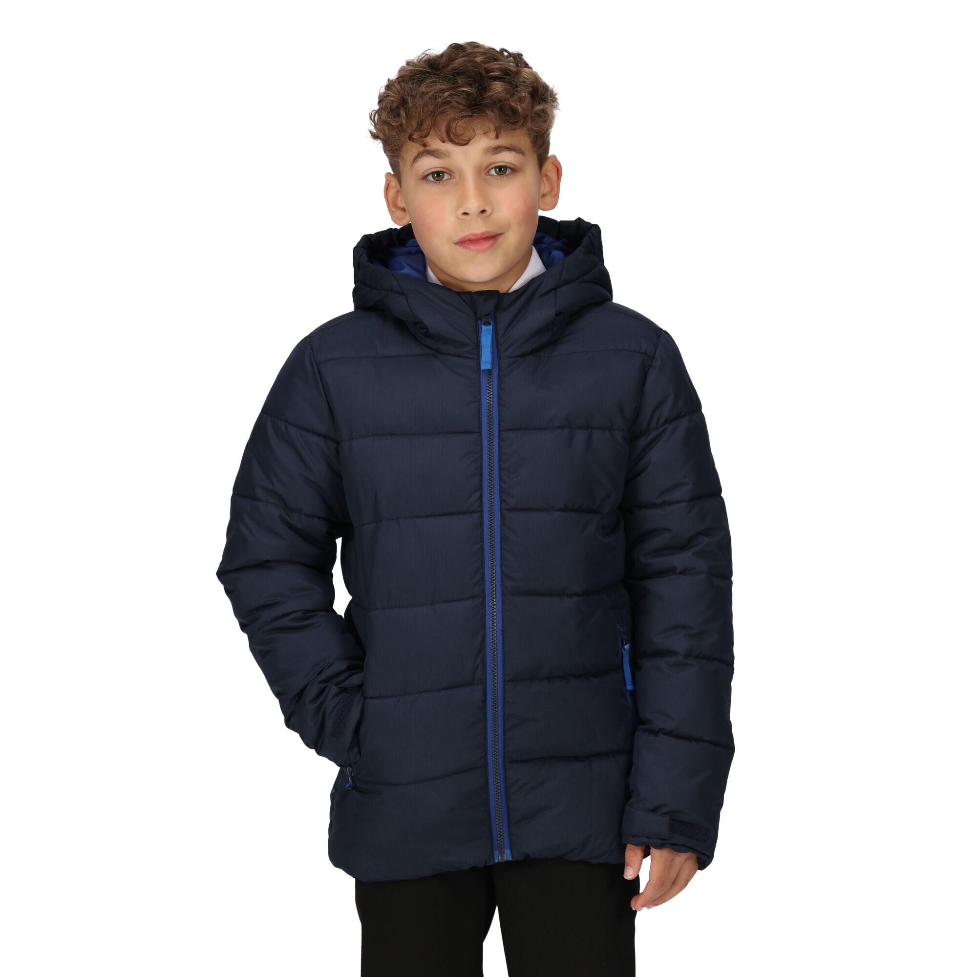 Childrens/Kids Thermal Padded Jacket (Navy/New Royal) 3/5