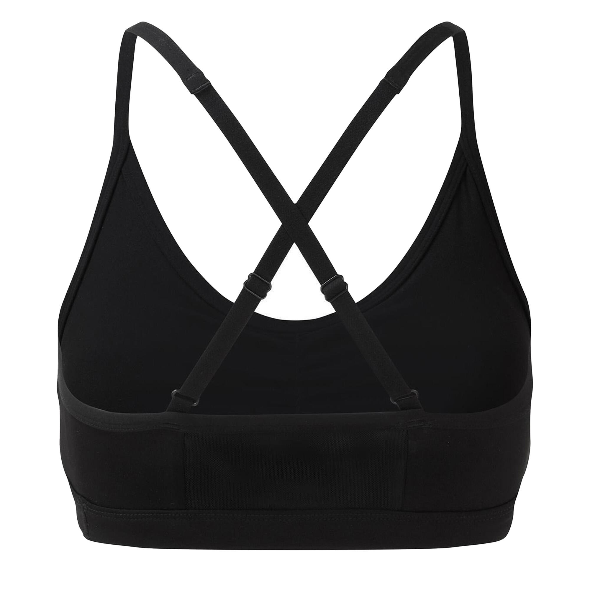 Reggiseno Sportivo Increspato Impatto Medio Donna TriDri Nero 2/3