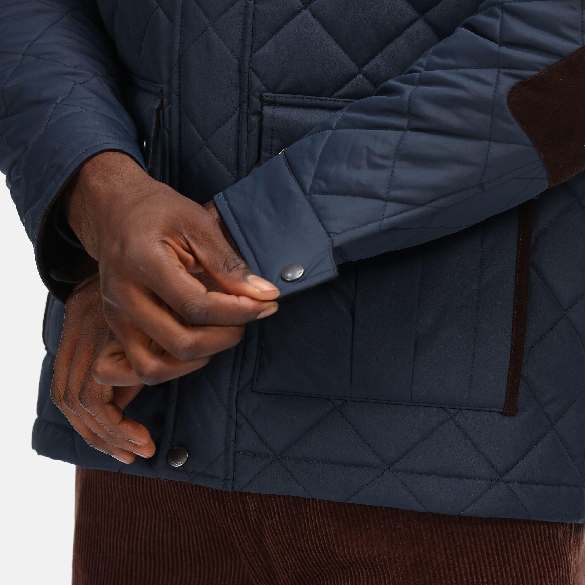 Mens Quilted Jacket (Navy) 4/5