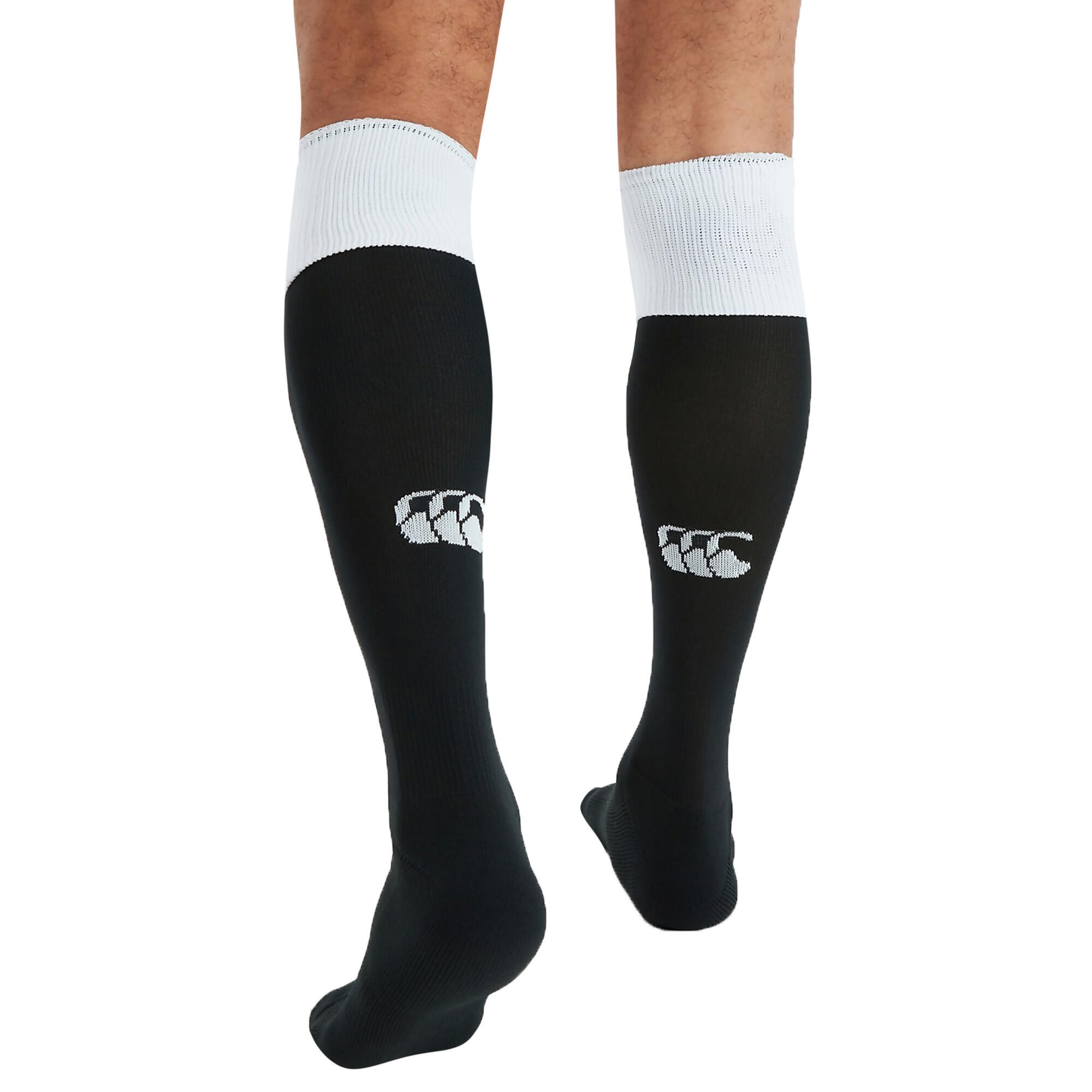 Mens Team Rugby Socks (Black/White) 2/3