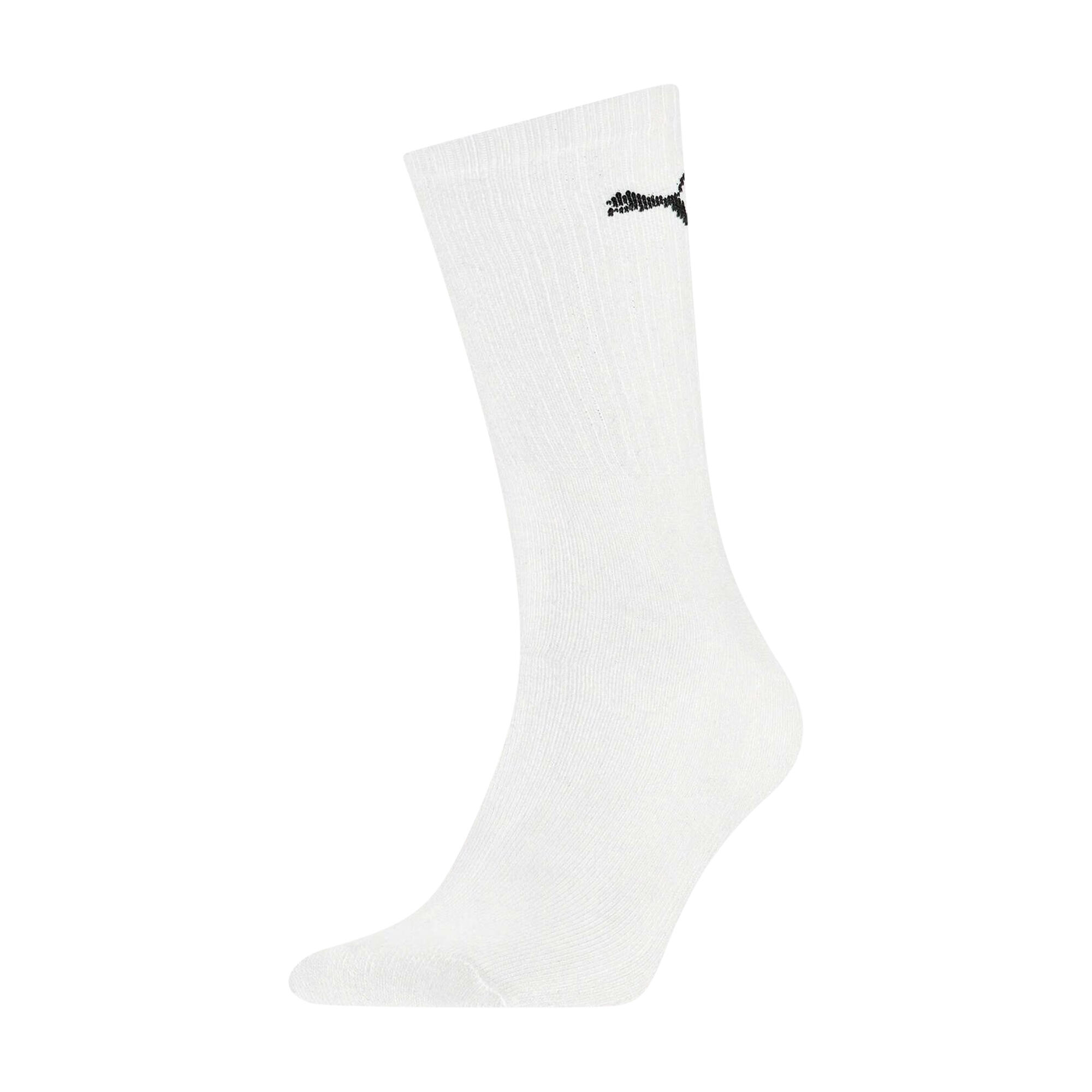 PUMA Unisex Adult Crew Sports Socks (Pack of 3) (White)