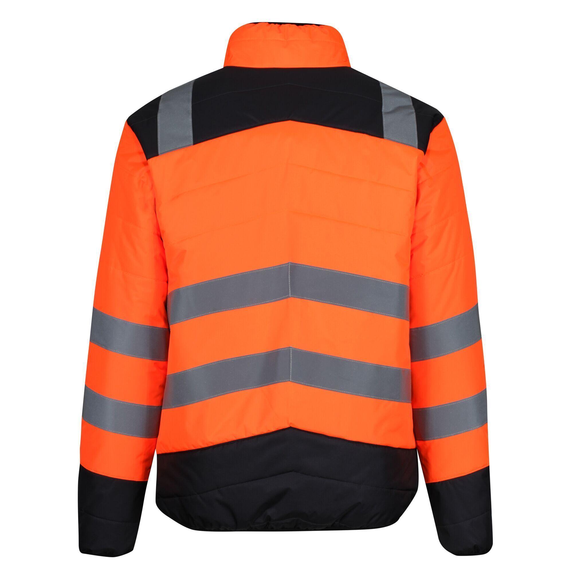 Mens Baffled HiVis Thermal Top (Orange/Navy) 2/5