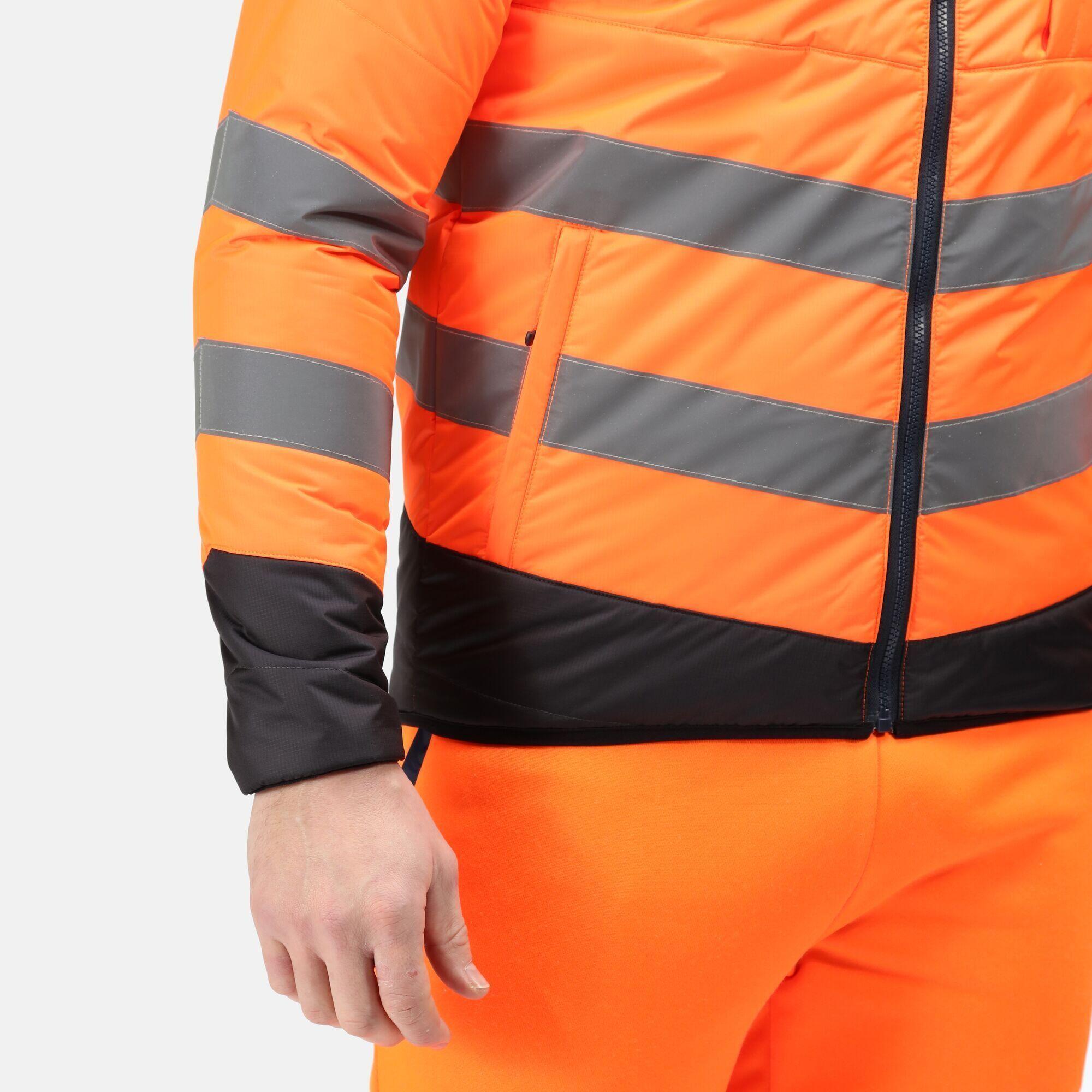 Mens Baffled HiVis Thermal Top (Orange/Navy) 4/5