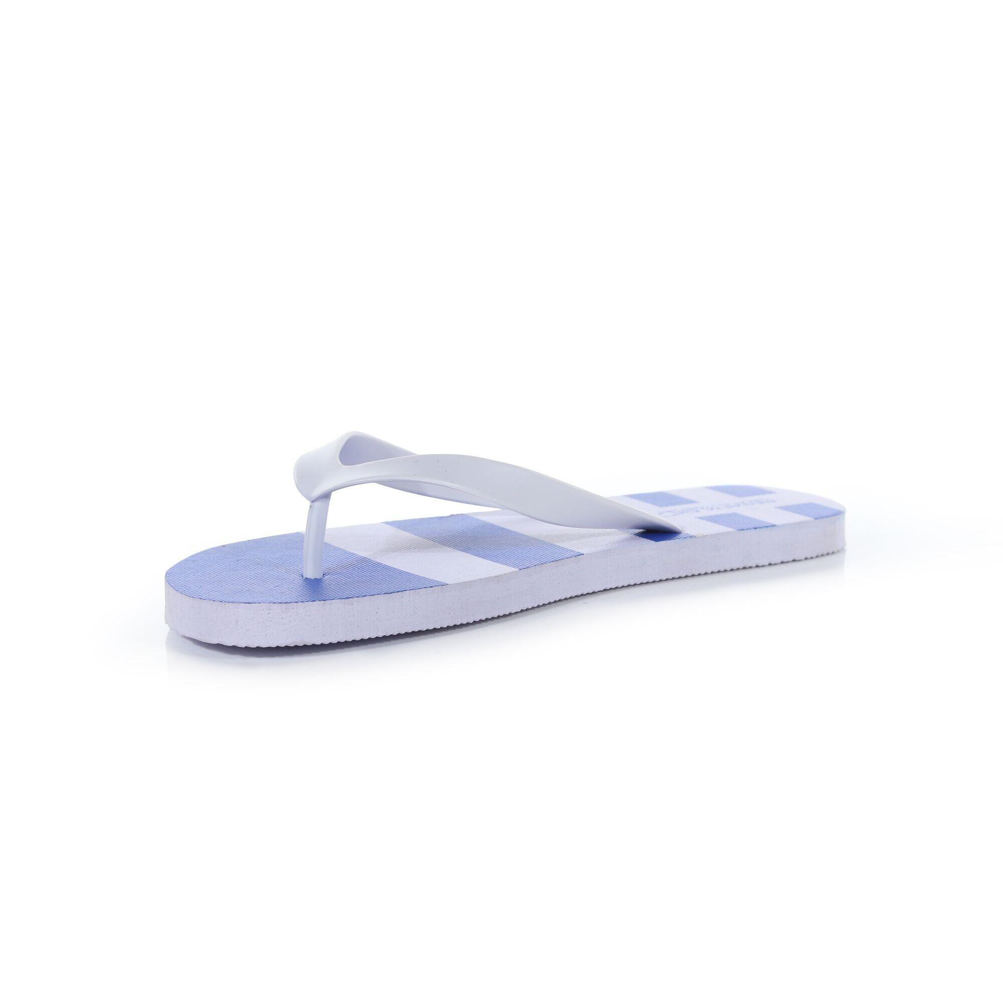 Mens Bali Striped Flip Flops (Lapis Blue/White) 3/5