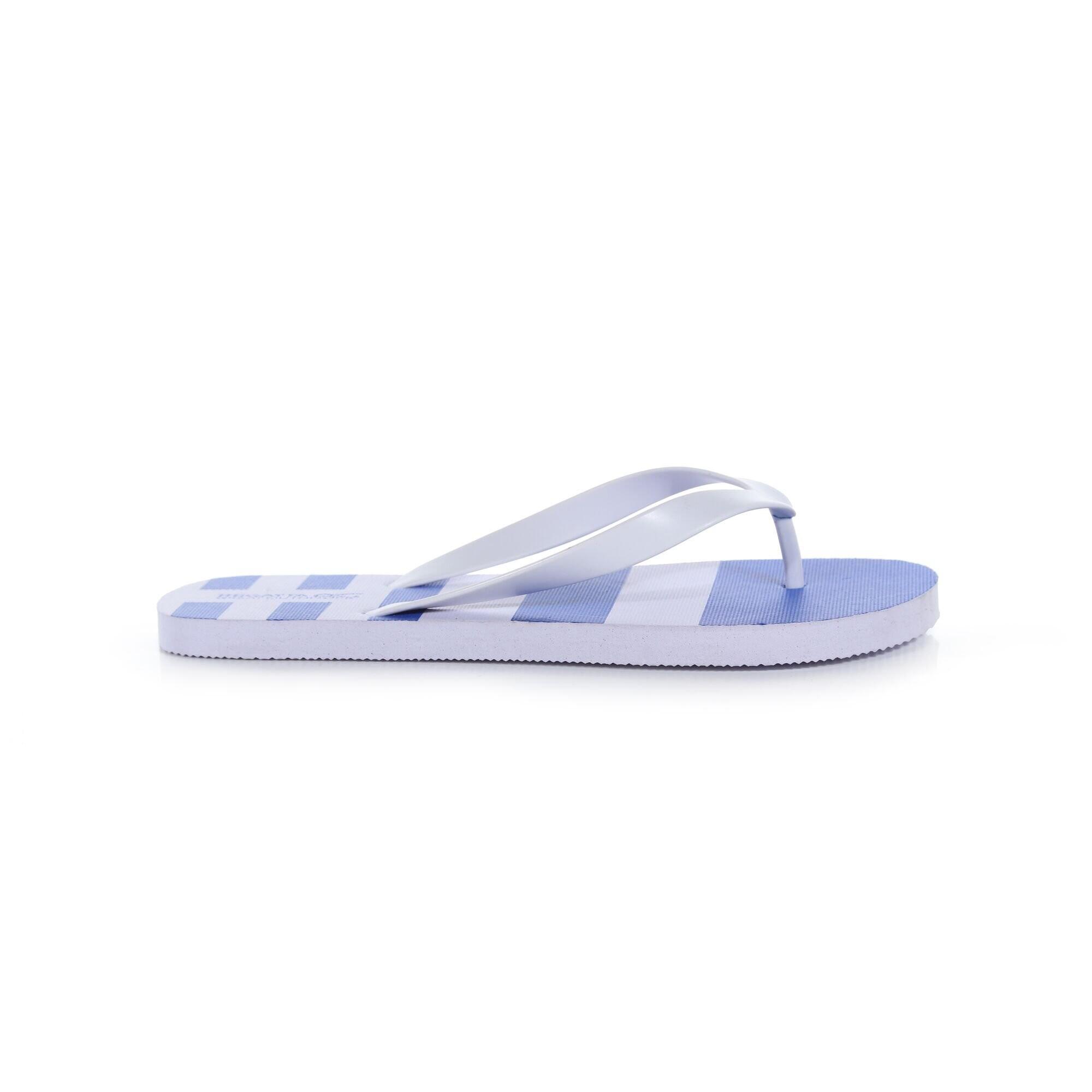 Mens Bali Striped Flip Flops (Lapis Blue/White) 4/5