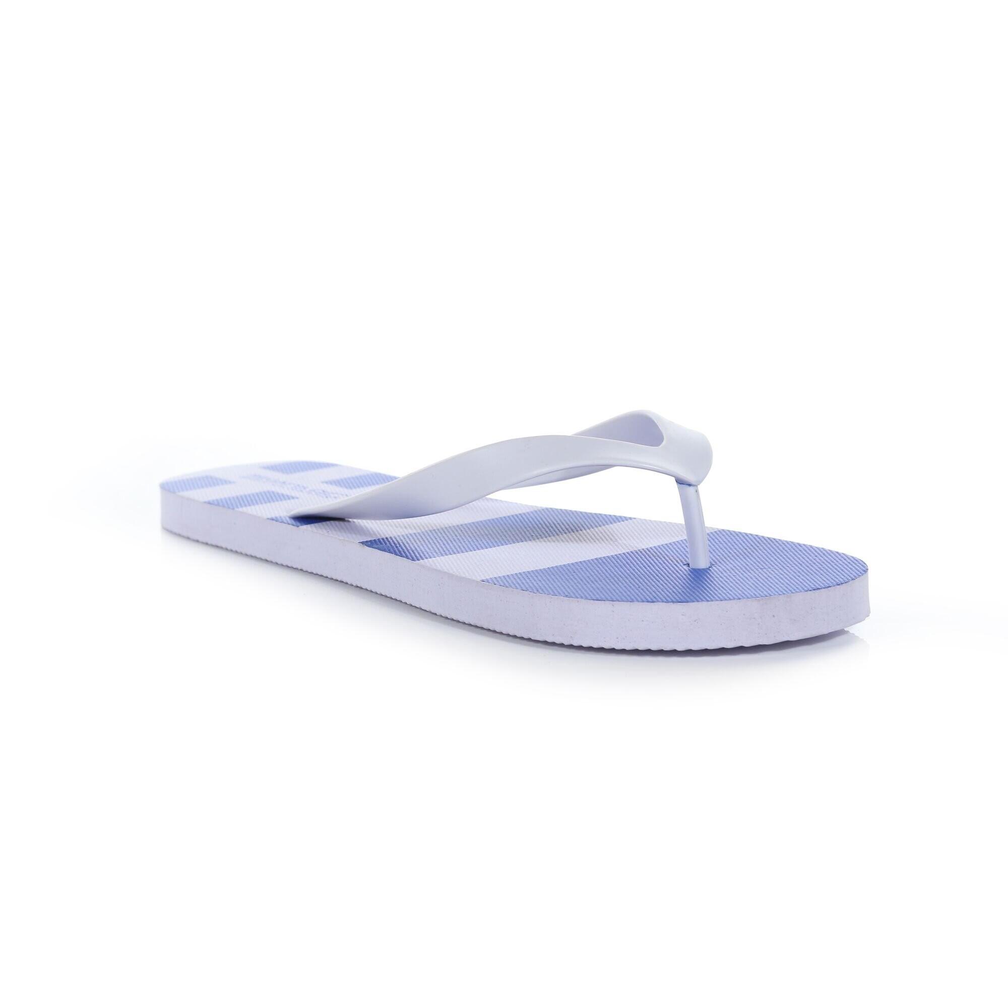 Mens Bali Striped Flip Flops (Lapis Blue/White) 1/5
