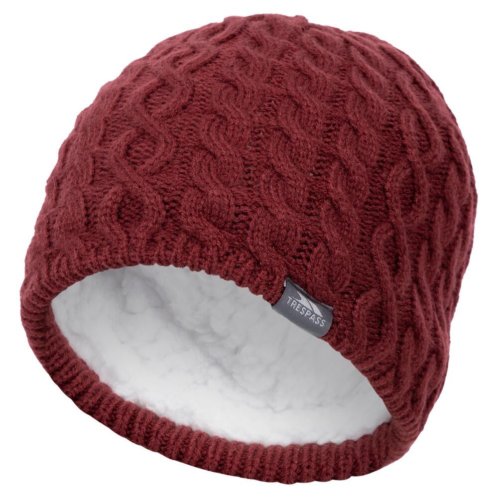 Kendra Beanie Strickmütze Damen dunkele Kirsche 4/5