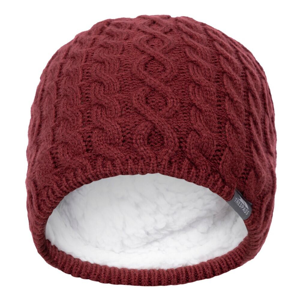 TRESPASS Womens/Ladies Kendra Beanie Hat (Dark Cherry)
