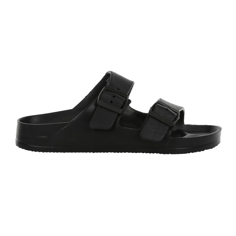 Heren Brooklyn Sandalen met dubbele riemen (Zwart)