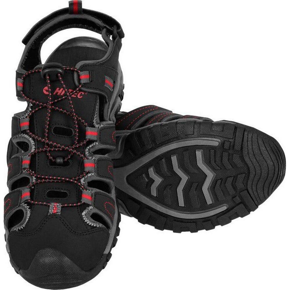 Sandalen "Tiore", Logo Herren Schwarz/Dunkelgrau/Rot 4/4