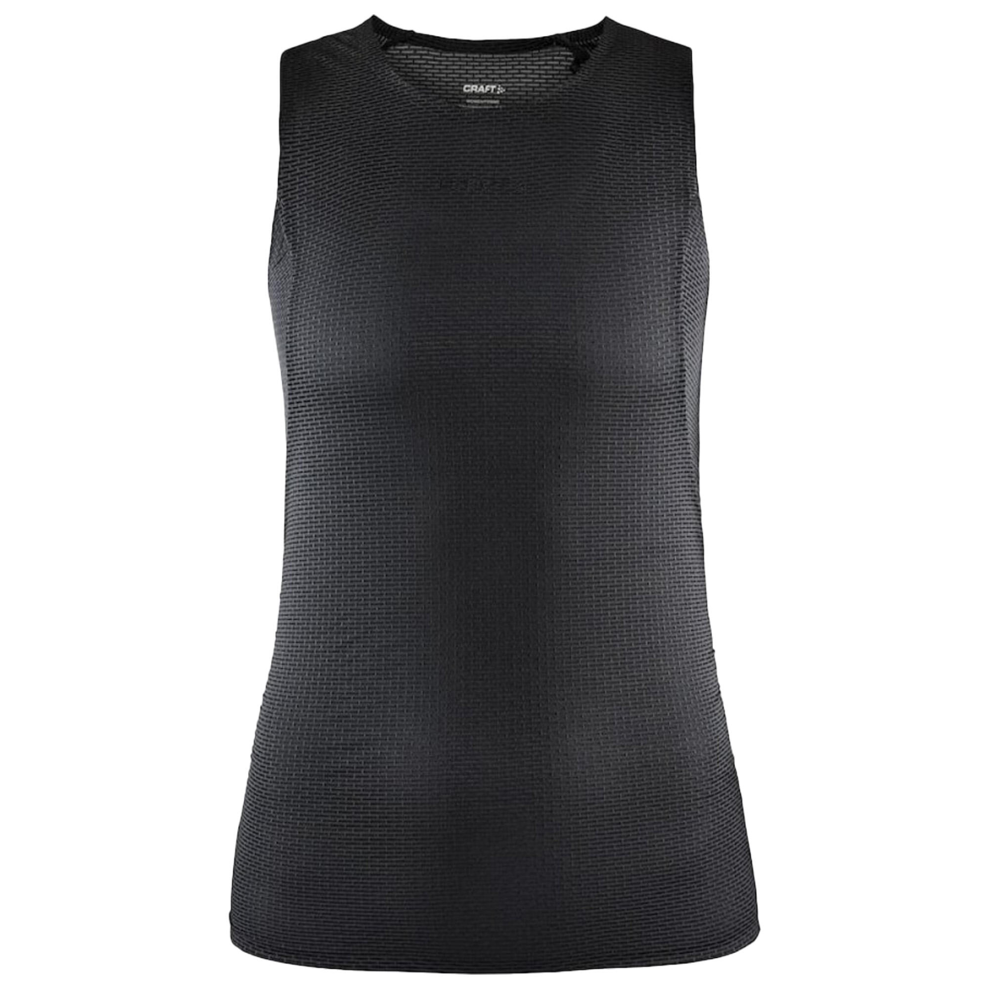 Womens/Ladies Pro Dry Sleeveless Base Layer Top (Black) 1/3