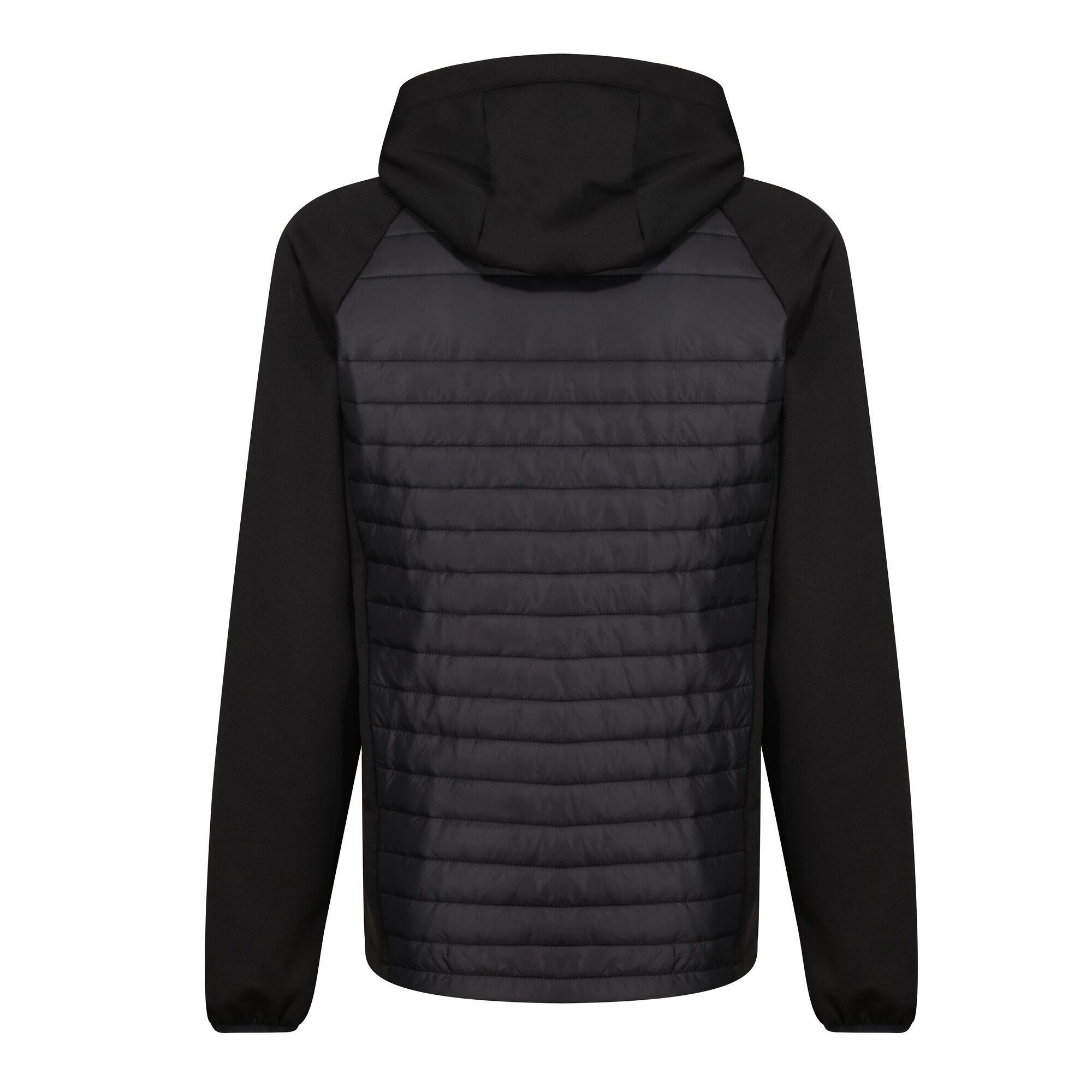 Mens Navigate Quilted Hybrid Jacket (Black/Seal Grey) 2/5