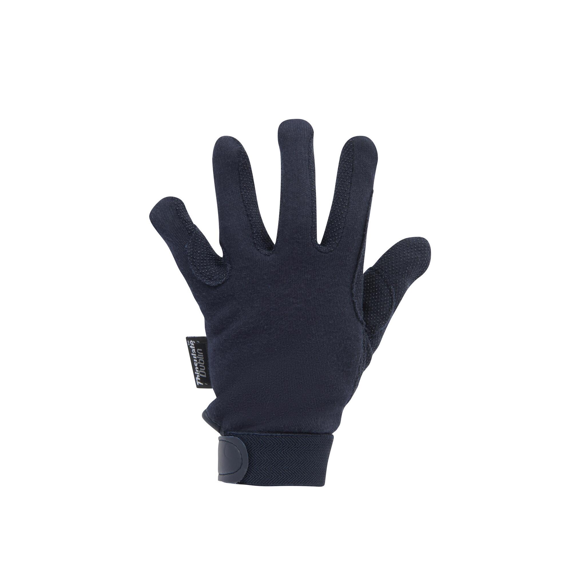 Unisex Thinsulate Winter Track Riding Gloves (Navy) 1/4