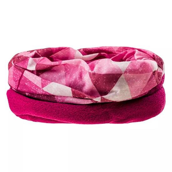 Rine Scaldacollo Striscia Arrugginita Adulto Unisex Hi-Tec Rosa Sangria Bianco