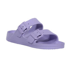 Dames Brooklyn Sandalen met dubbele bandjes (Pastel Lila)