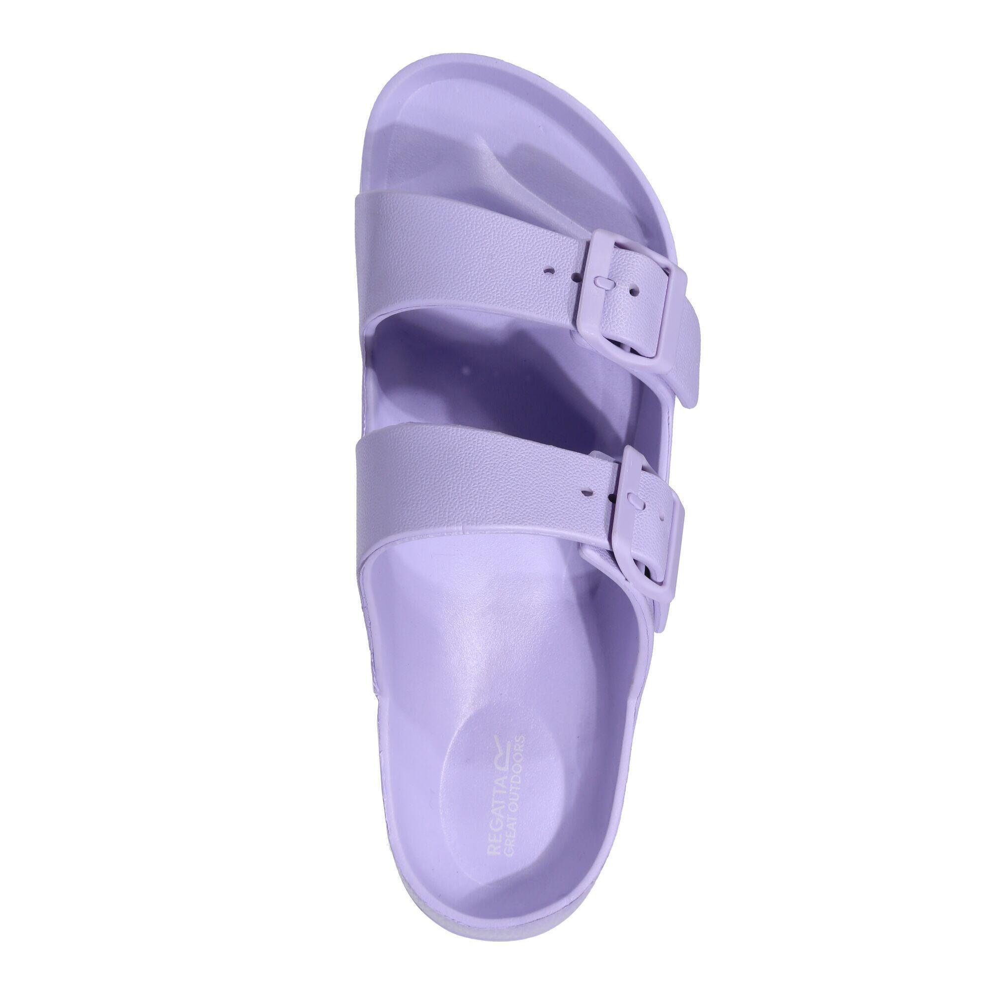 Womens/Ladies Brooklyn Dual Straps Sandals (Pastel Lilac) 4/5