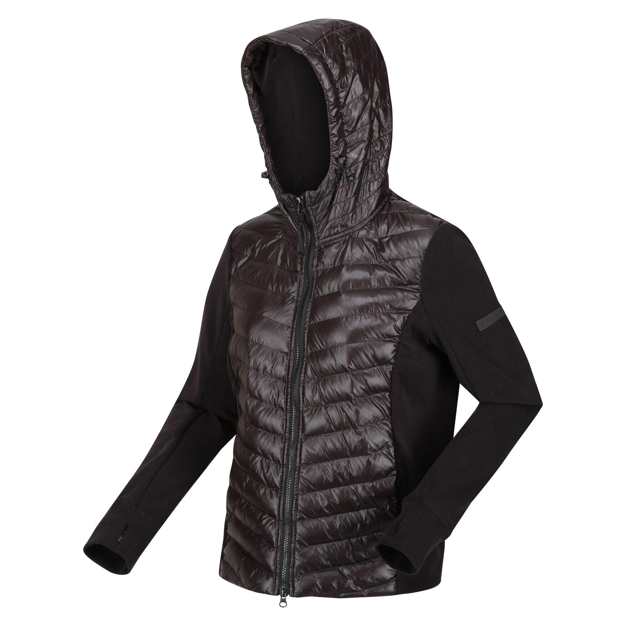 Womens/Ladies Kelton Baffled Padded Jacket (Black) 3/5