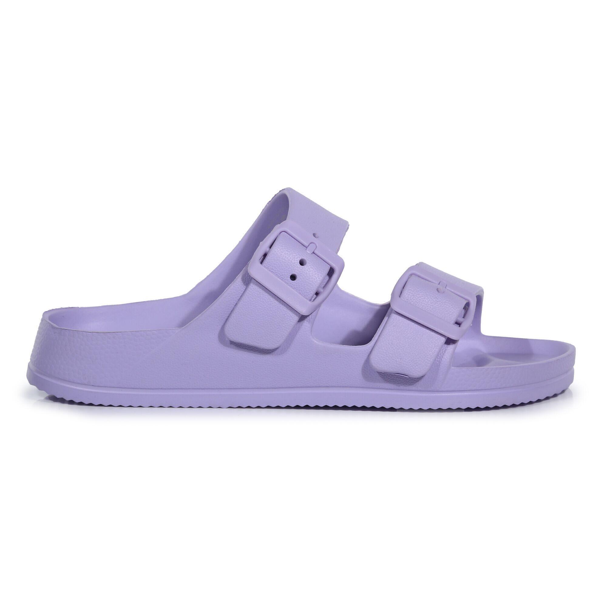 Womens/Ladies Brooklyn Dual Straps Sandals (Pastel Lilac) 3/5