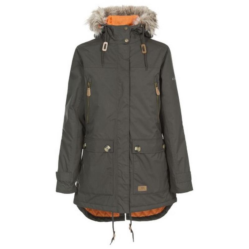 "Clea" Parka Wasserfest für Damen Khaki dunkel