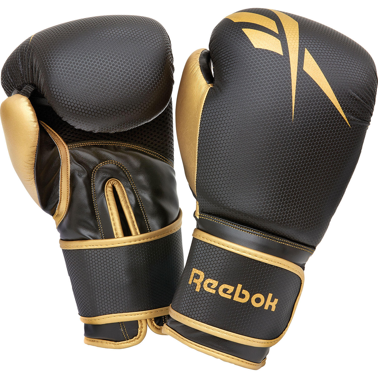 Reebok Boxing Gloves - Black and Gold 1/6