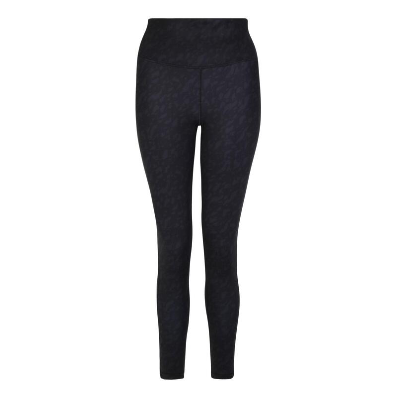 Leggings 7/8 Influential Diseño Estampado de Hojas Gimnasio para Mujer Negro,