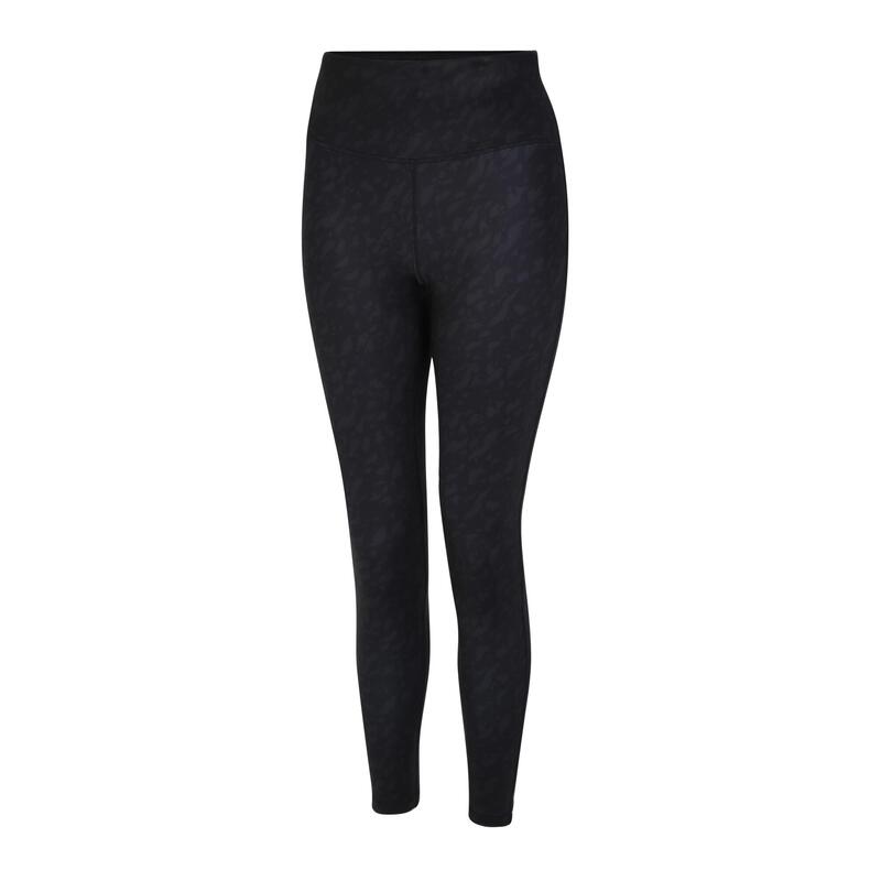 Leggings 7/8 Influential Diseño Estampado de Hojas Gimnasio para Mujer Negro,