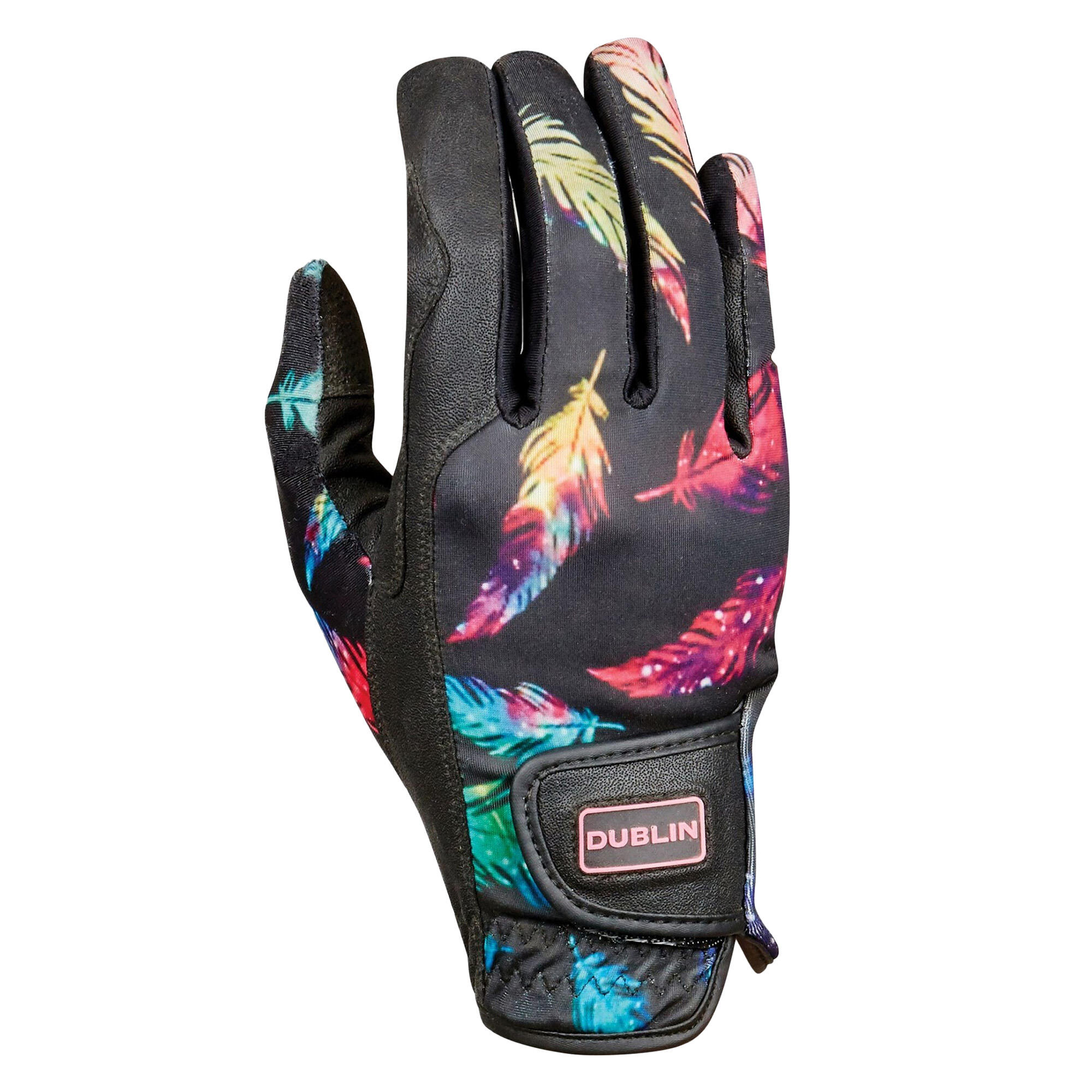 Feather Riding Gloves (Black) 1/3