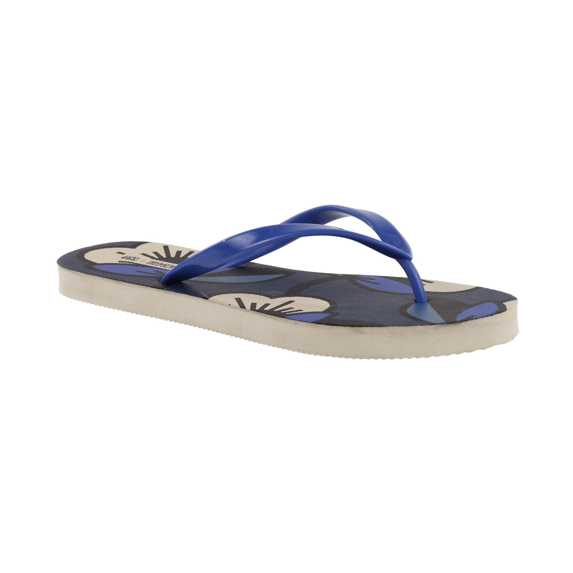 Womens/Ladies Orla Kiely Passion Flower Flip Flops (Navy) 1/5