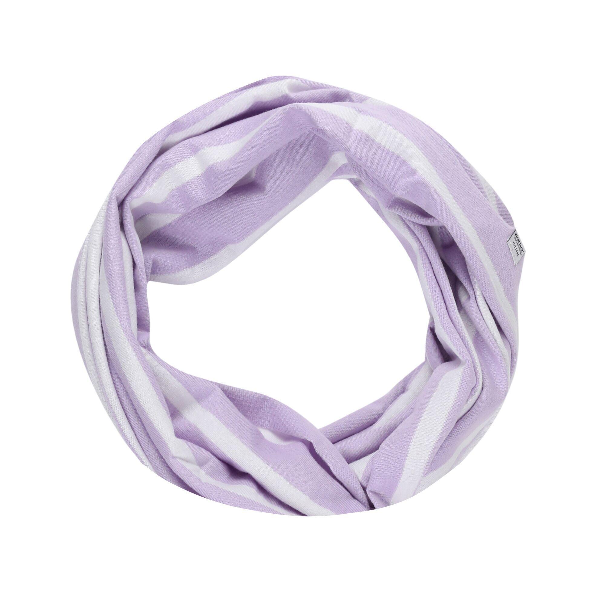 REGATTA Womens/Ladies Shaila Striped Jersey Scarf (Pastel Lilac/White)