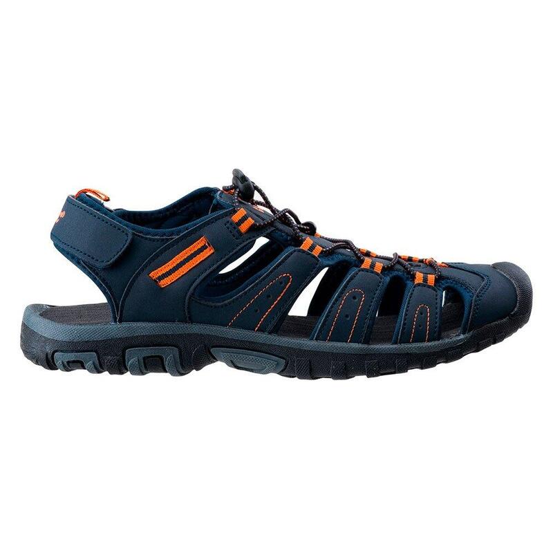 Heren Tiore Logo sandalen (Marine/Donkergrijs/Oranje)