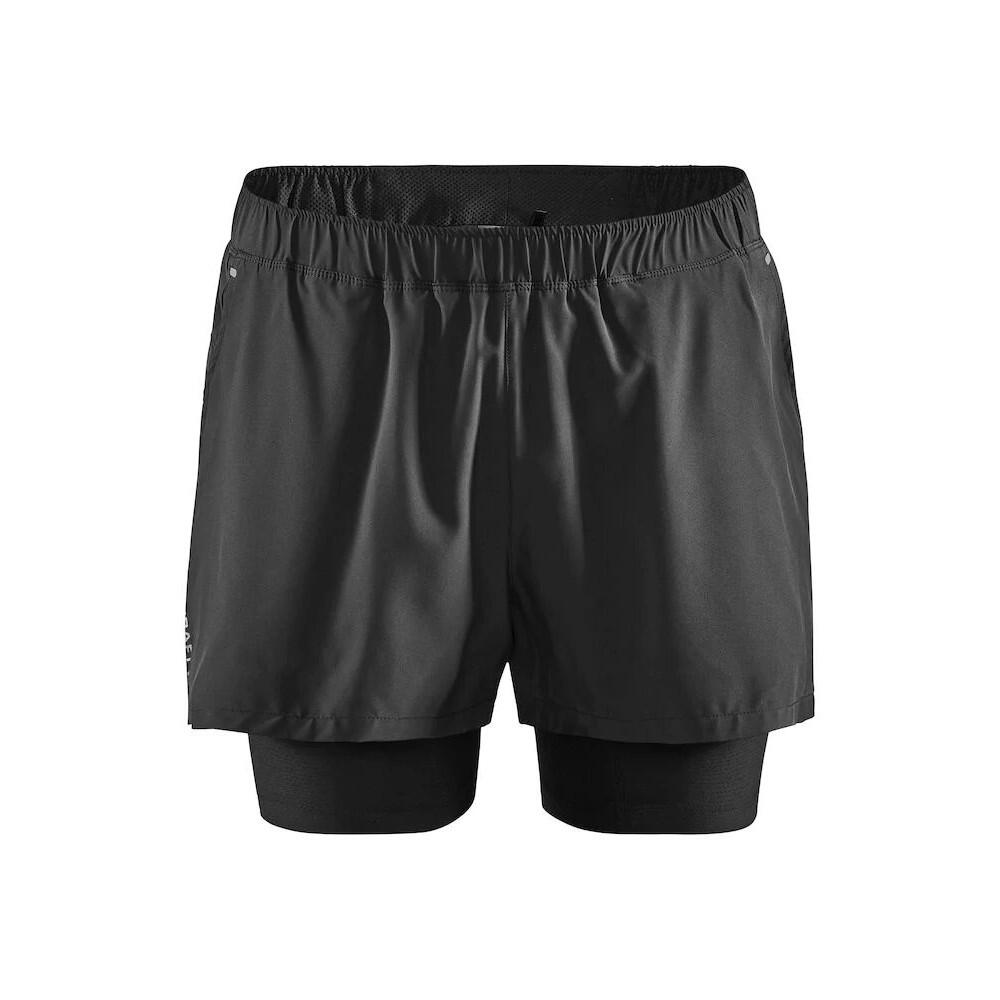 Mens ADV Essence Stretch 2 in 1 Shorts (Black) 1/3