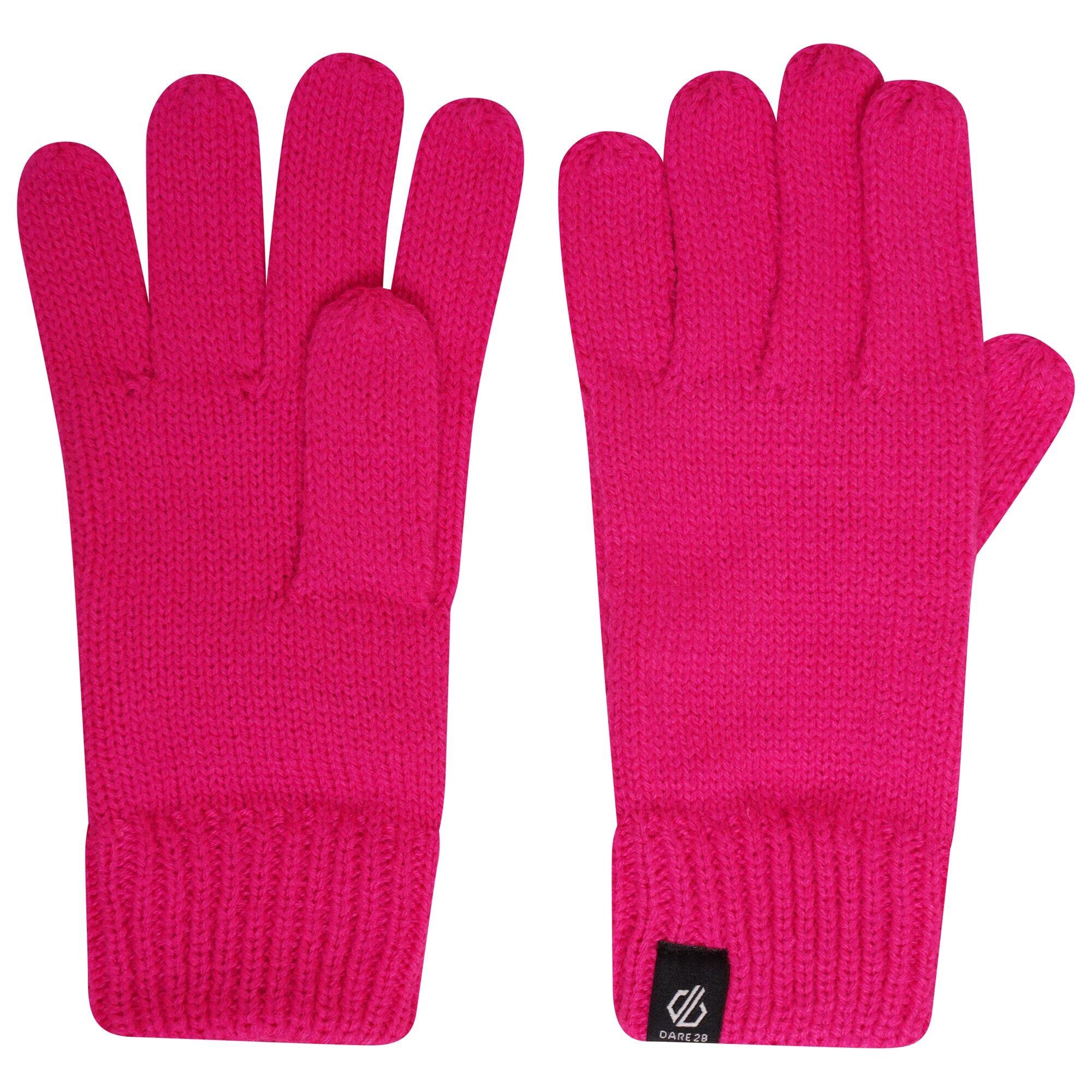 Childrens/Kids Brighten Fluffy Hat And Gloves Set (Pink Glow/Cotton Candy) 2/4